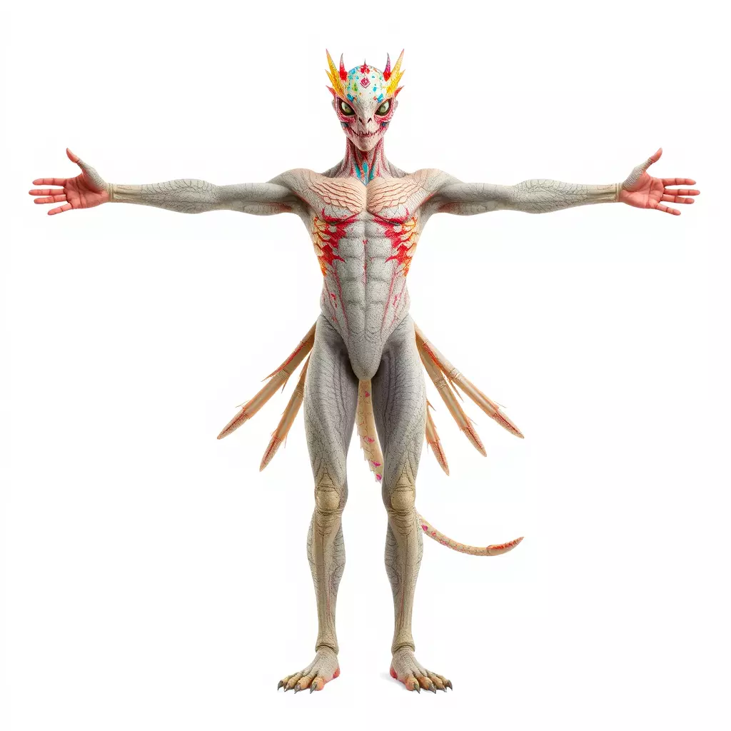 Fantasy Creature Model Pack with Feathered Details Low-poly 3D model_3