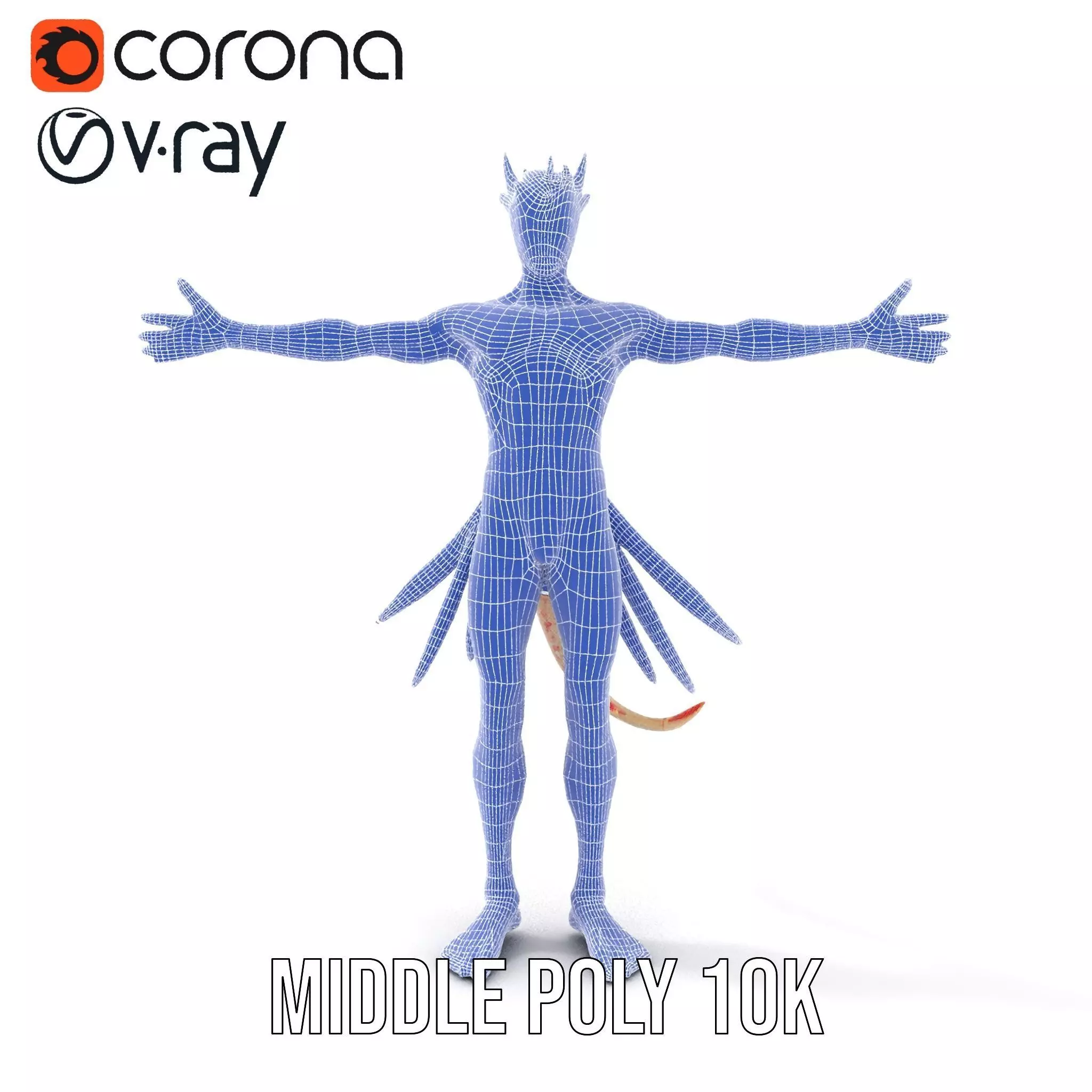 Fantasy Creature Model Pack with Feathered Details Low-poly 3D model_30