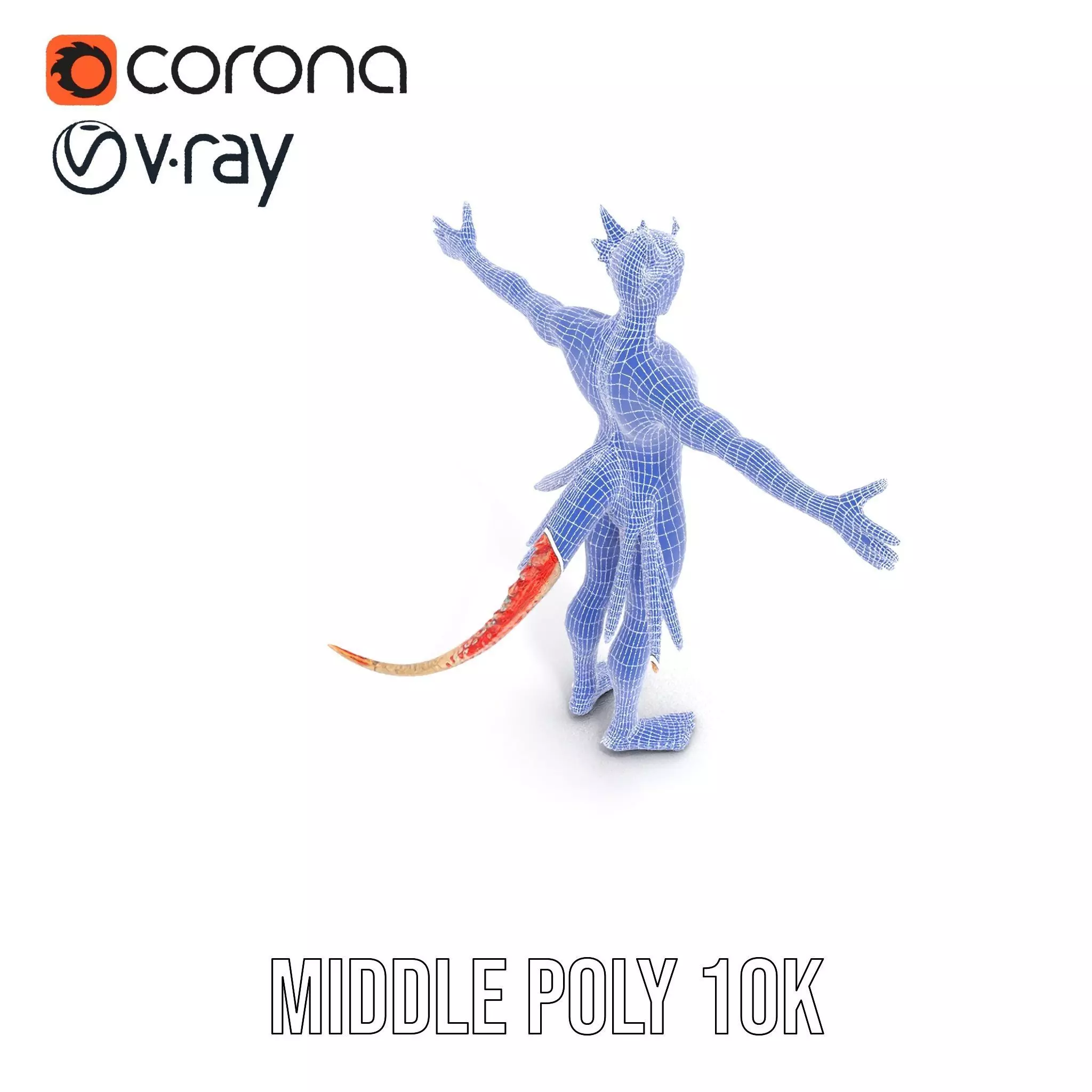 Fantasy Creature Model Pack with Feathered Details Low-poly 3D model_18