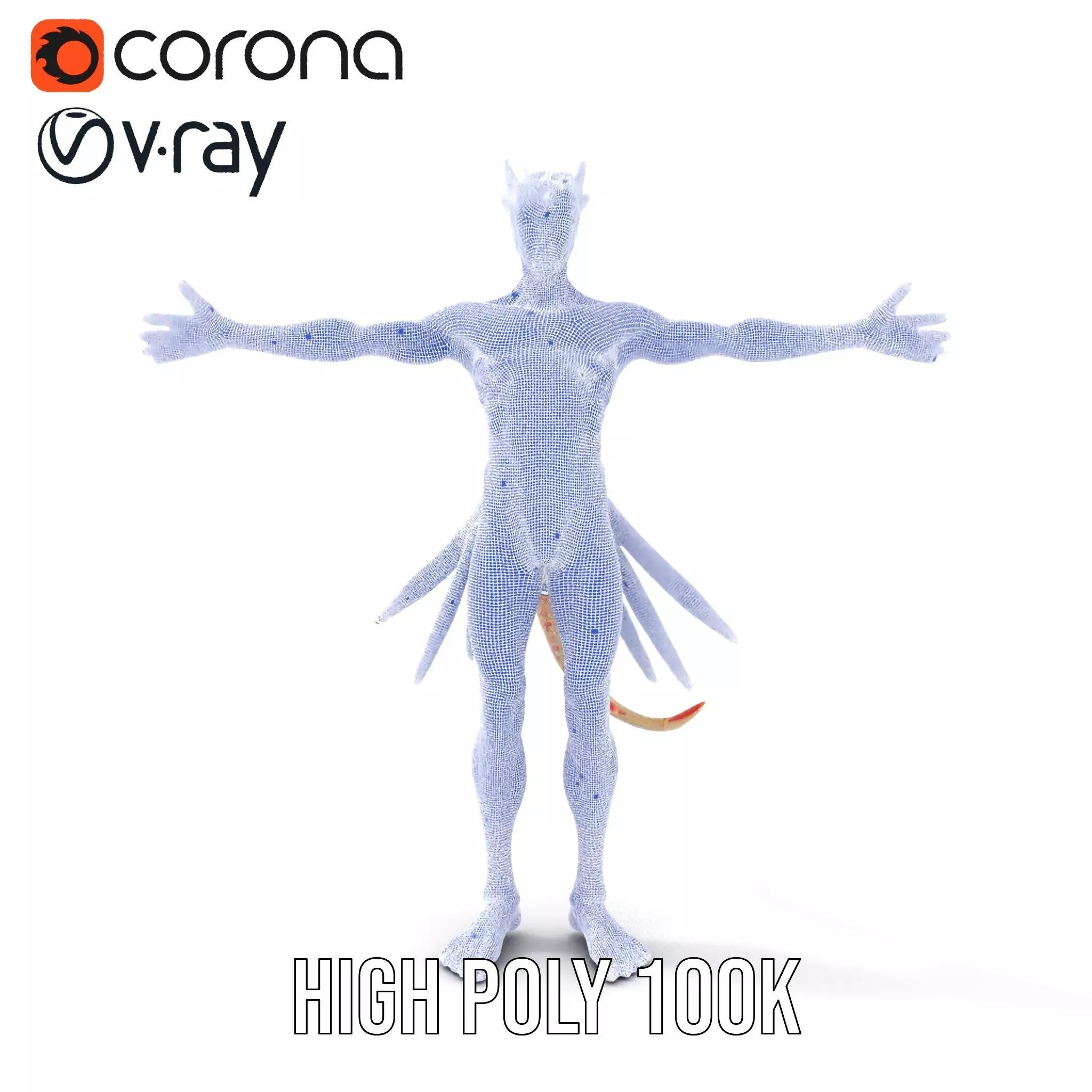 Fantasy Creature Model Pack with Feathered Details Low-poly 3D model_17