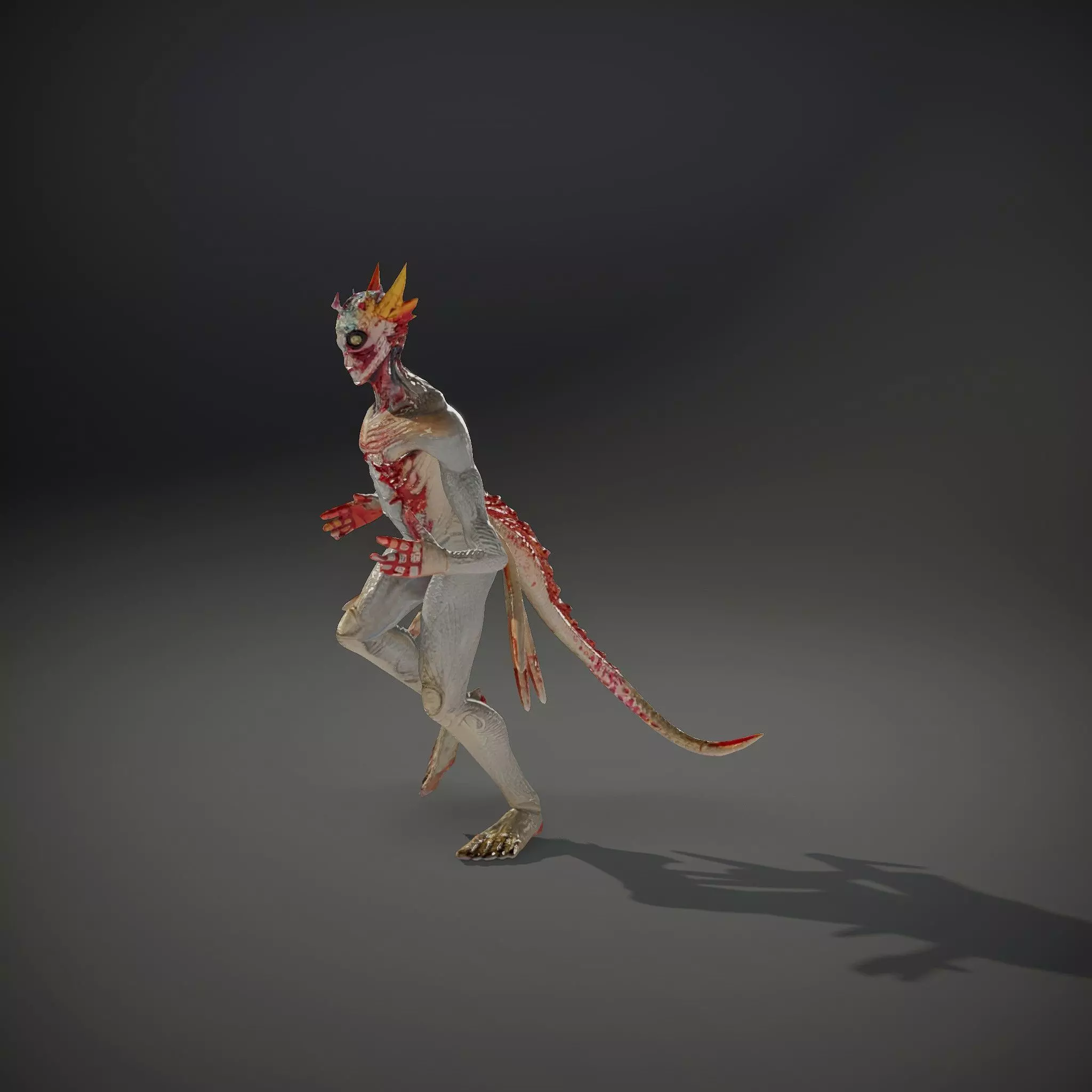 Fantasy Creature Model Pack with Feathered Details Low-poly 3D model_34