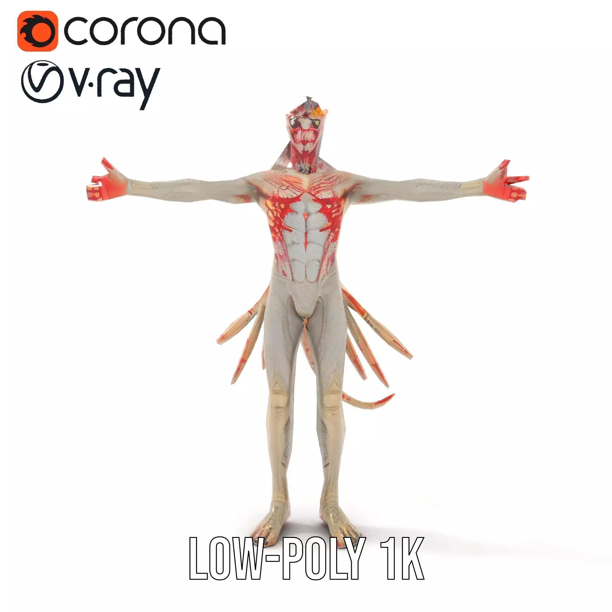 Fantasy Creature Model Pack with Feathered Details Low-poly 3D model_22