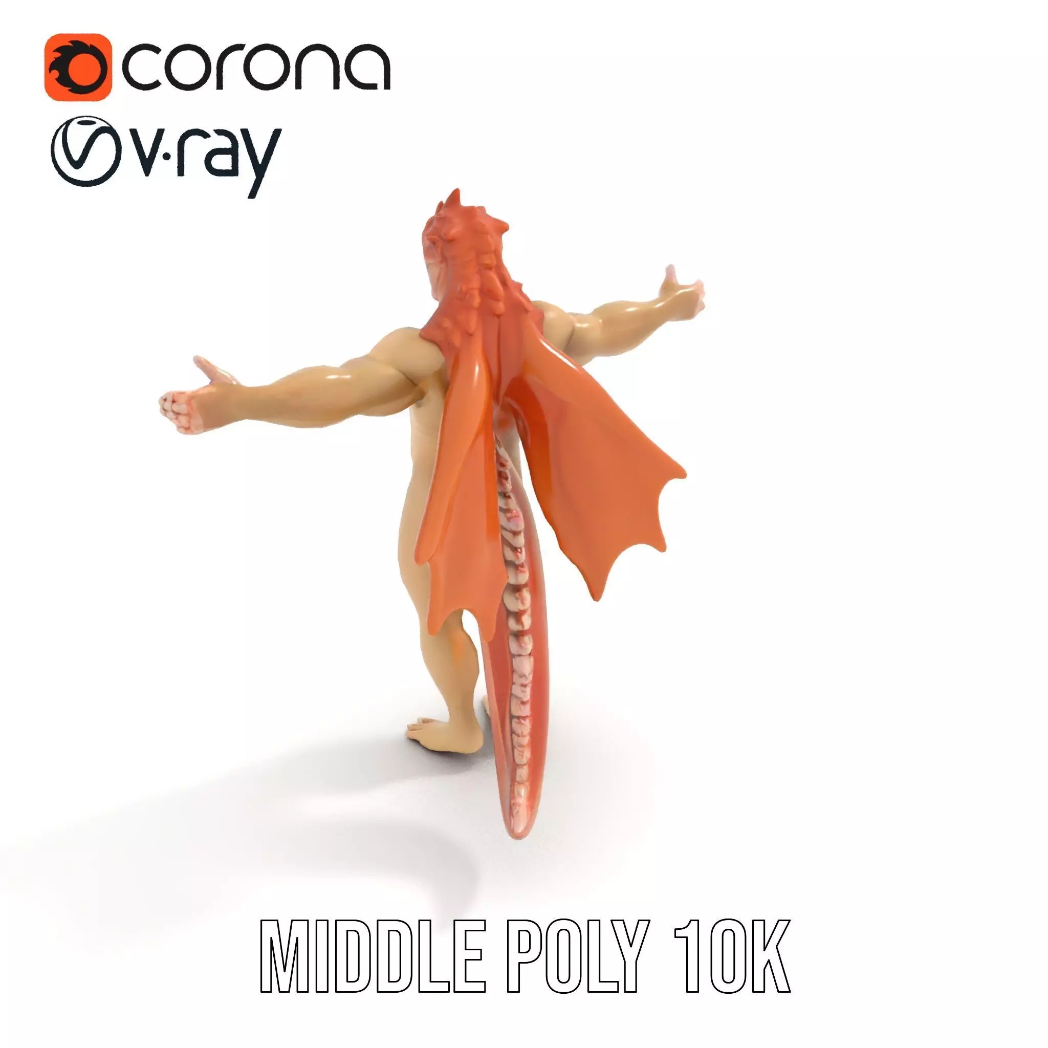 Dragon Warrior Character Model Pack Low-poly 3D model_6