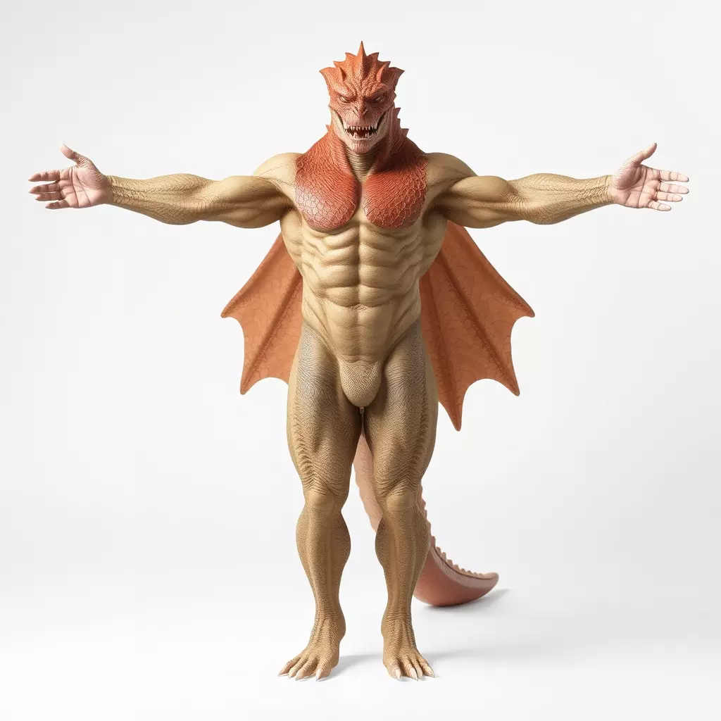 Dragon Warrior Character Model Pack Low-poly 3D model_3