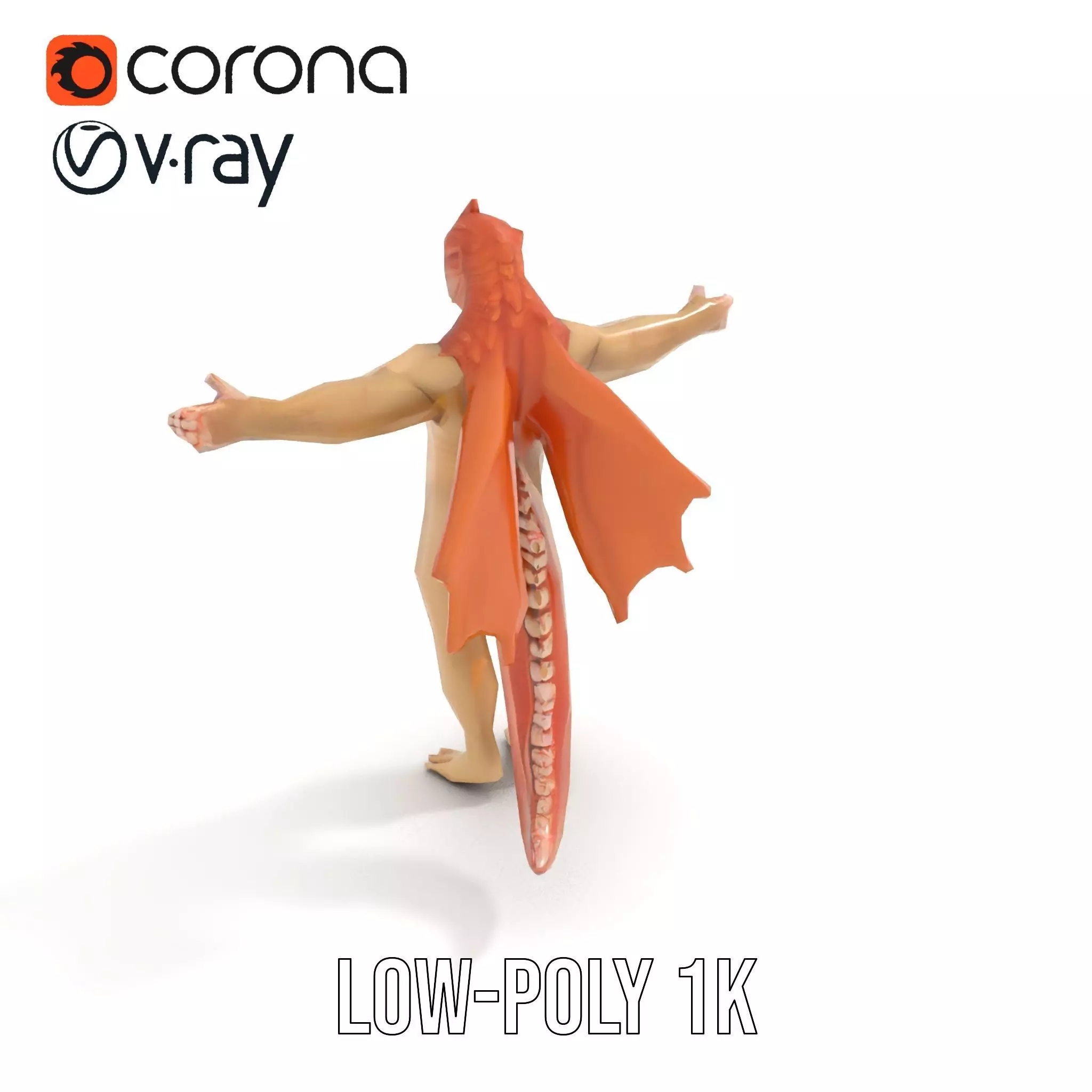 Dragon Warrior Character Model Pack Low-poly 3D model_31