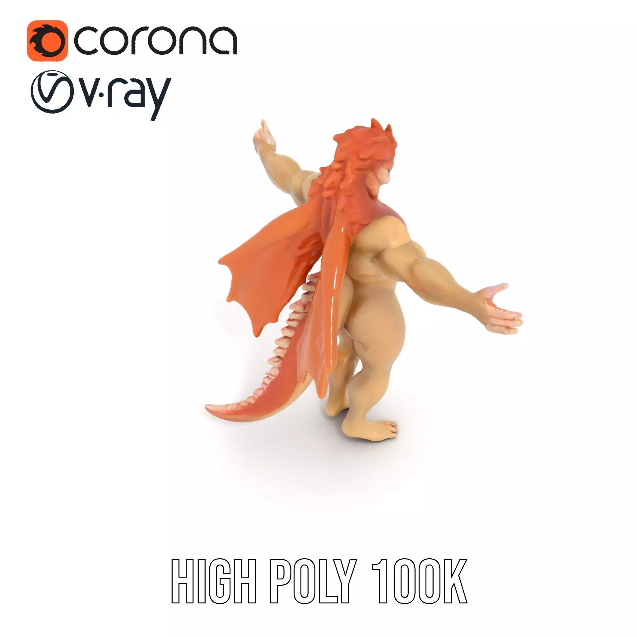 Dragon Warrior Character Model Pack Low-poly 3D model_10