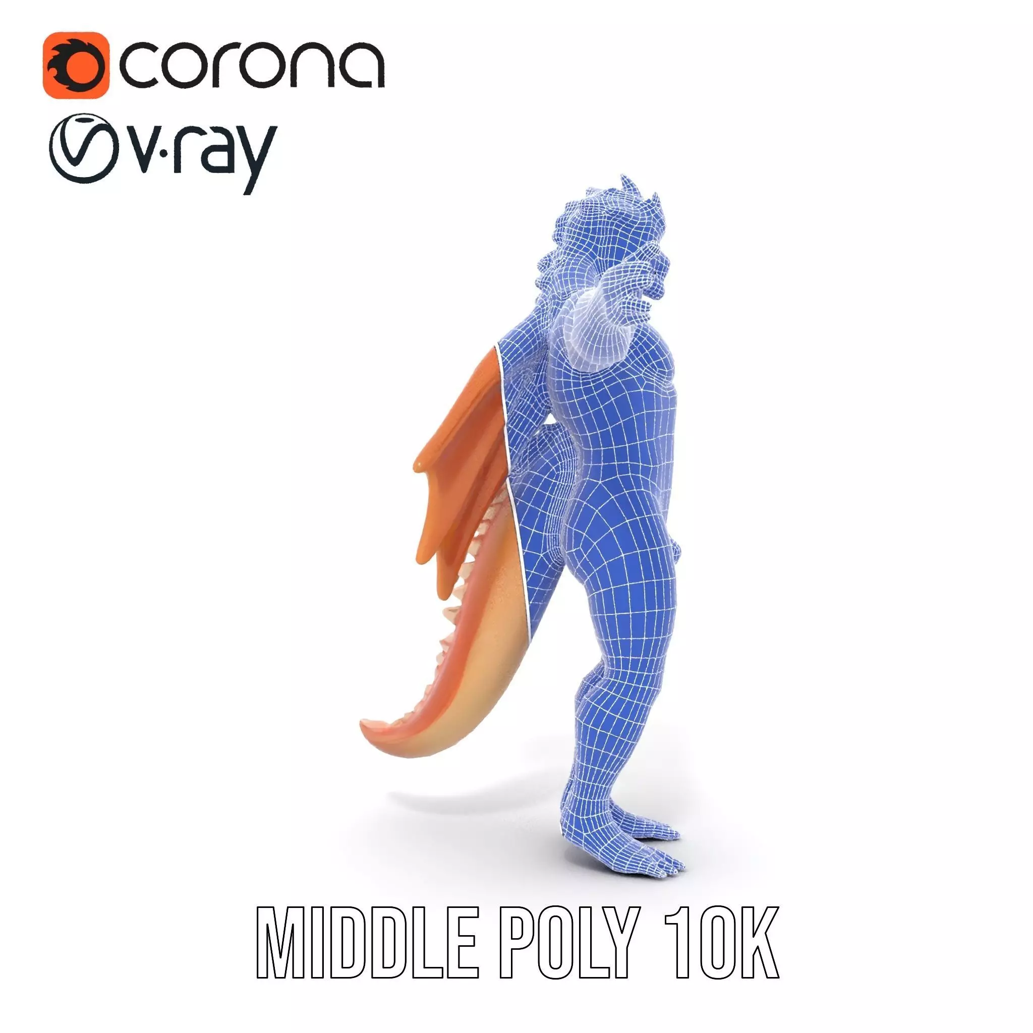 Dragon Warrior Character Model Pack Low-poly 3D model_30