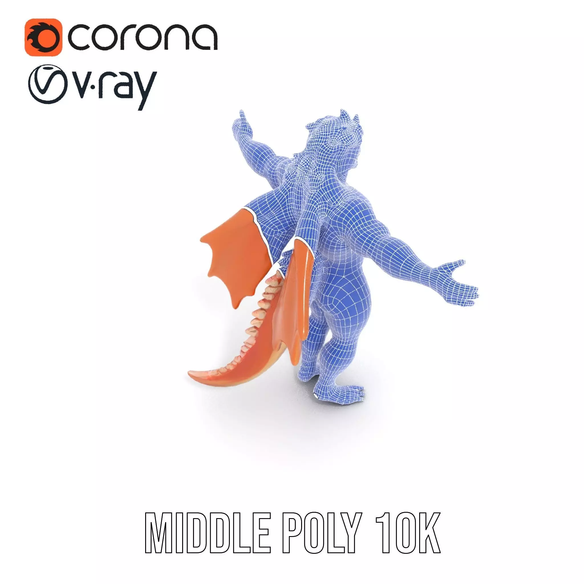 Dragon Warrior Character Model Pack Low-poly 3D model_19