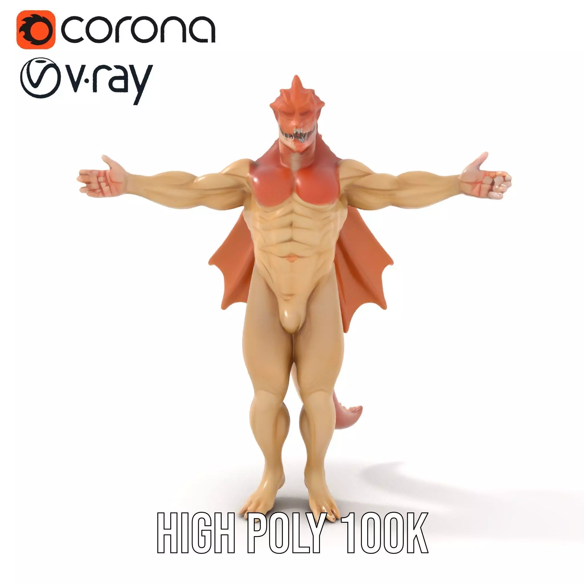 Dragon Warrior Character Model Pack Low-poly 3D model_16