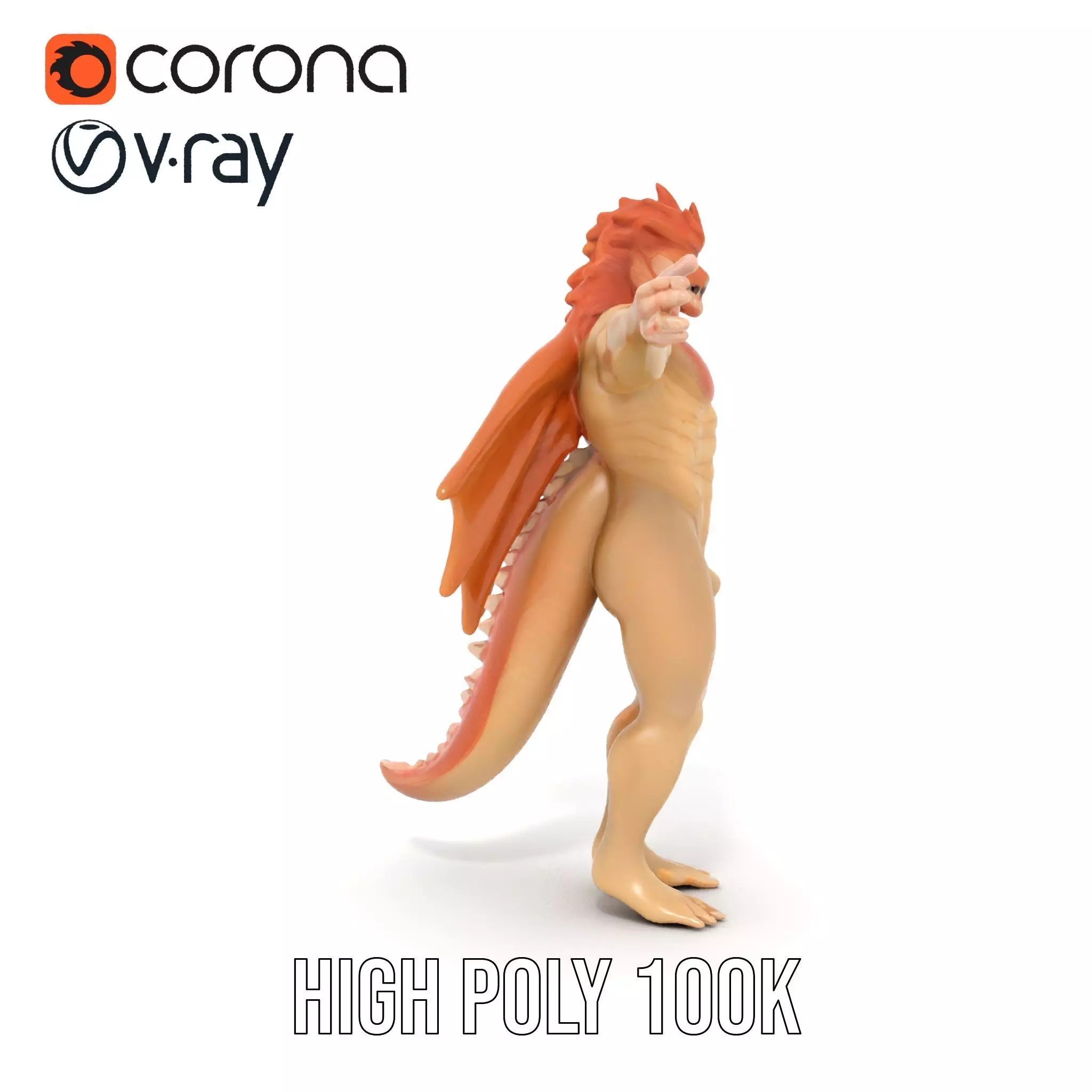 Dragon Warrior Character Model Pack Low-poly 3D model_21