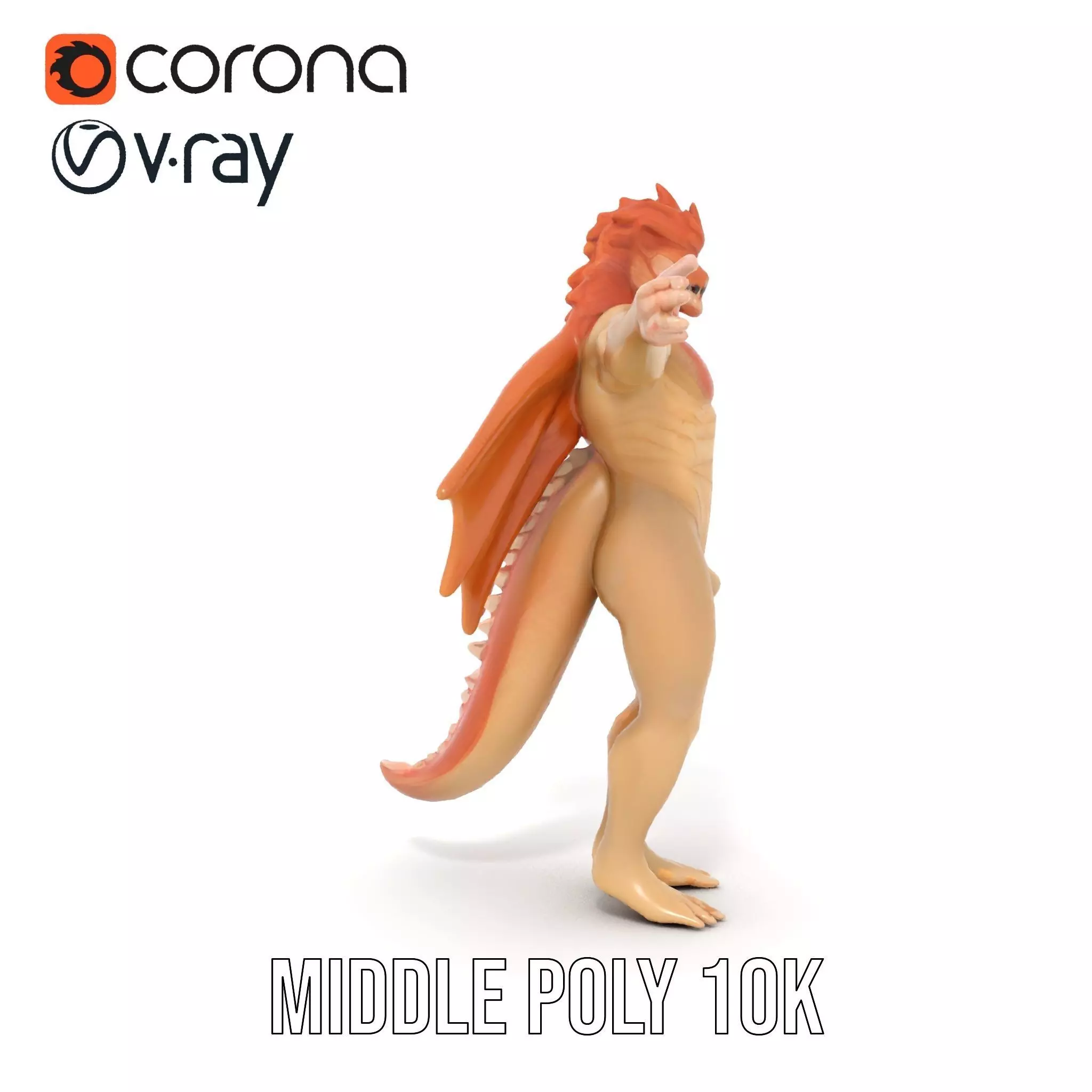 Dragon Warrior Character Model Pack Low-poly 3D model_25