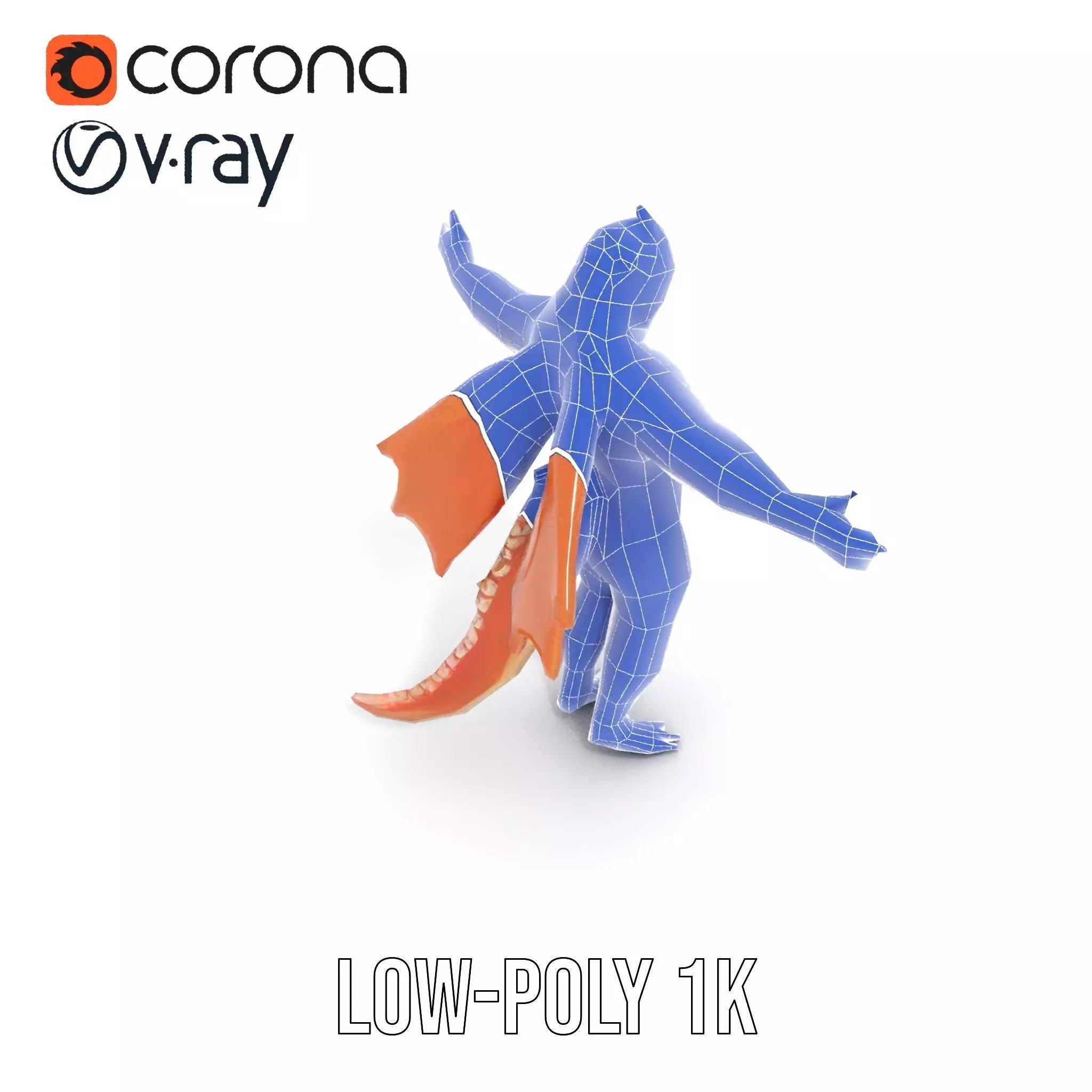 Dragon Warrior Character Model Pack Low-poly 3D model_20