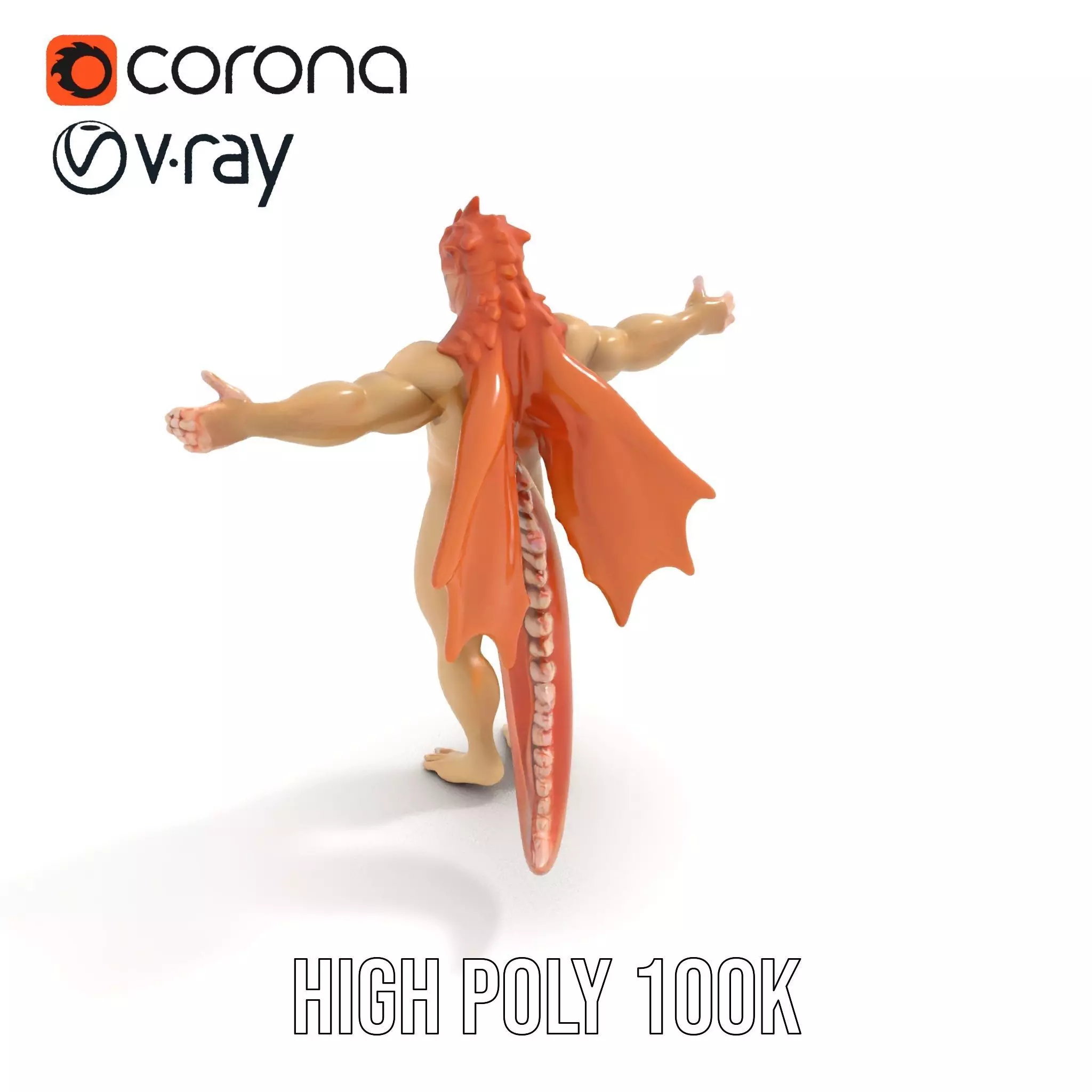 Dragon Warrior Character Model Pack Low-poly 3D model_13