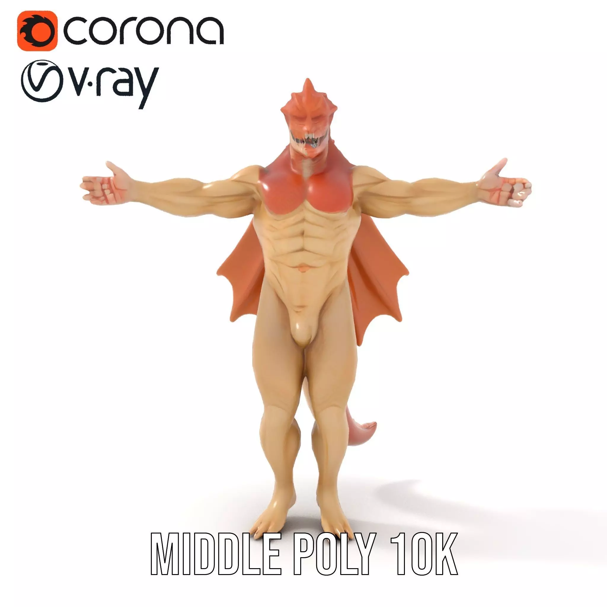 Dragon Warrior Character Model Pack Low-poly 3D model_11