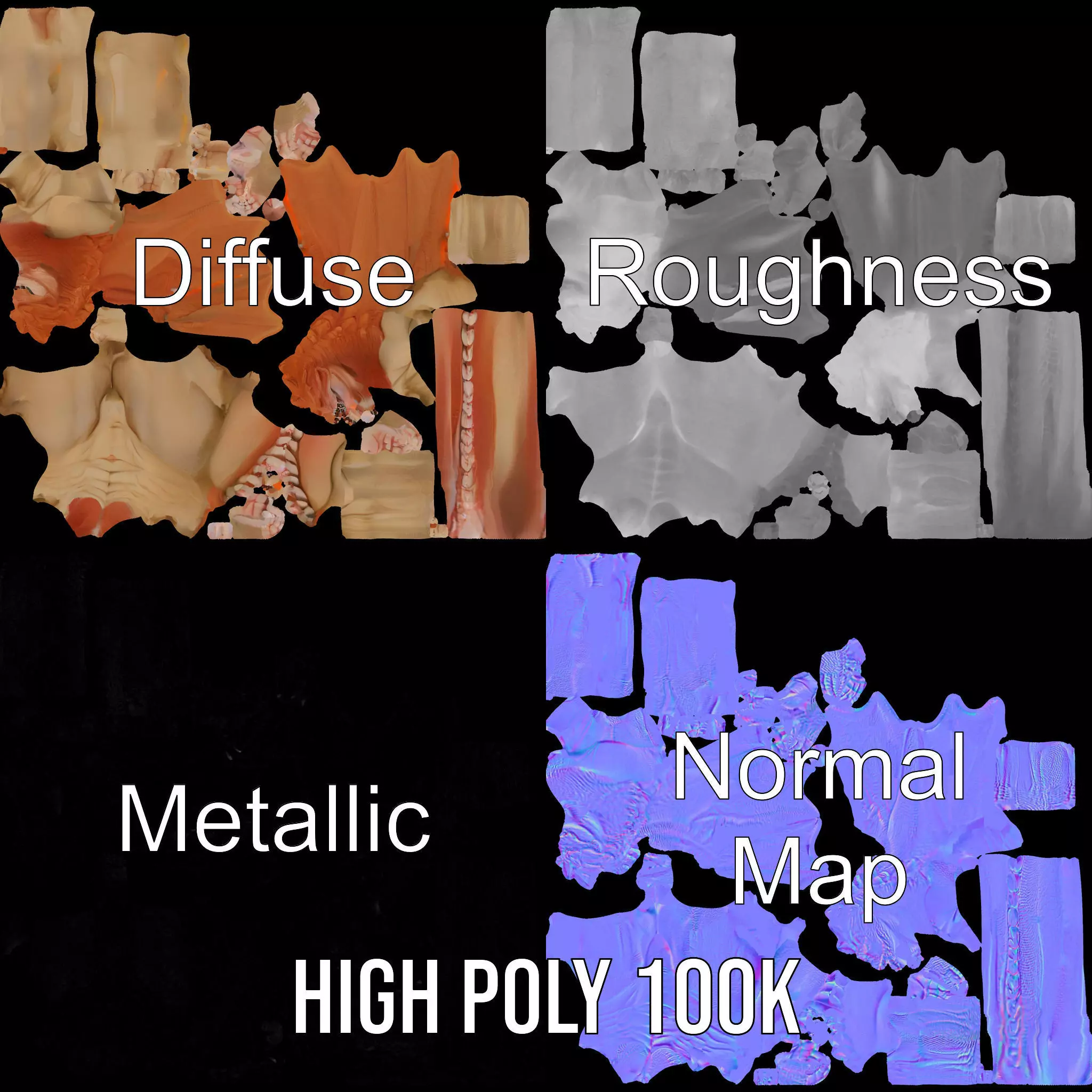 Dragon Warrior Character Model Pack Low-poly 3D model_4