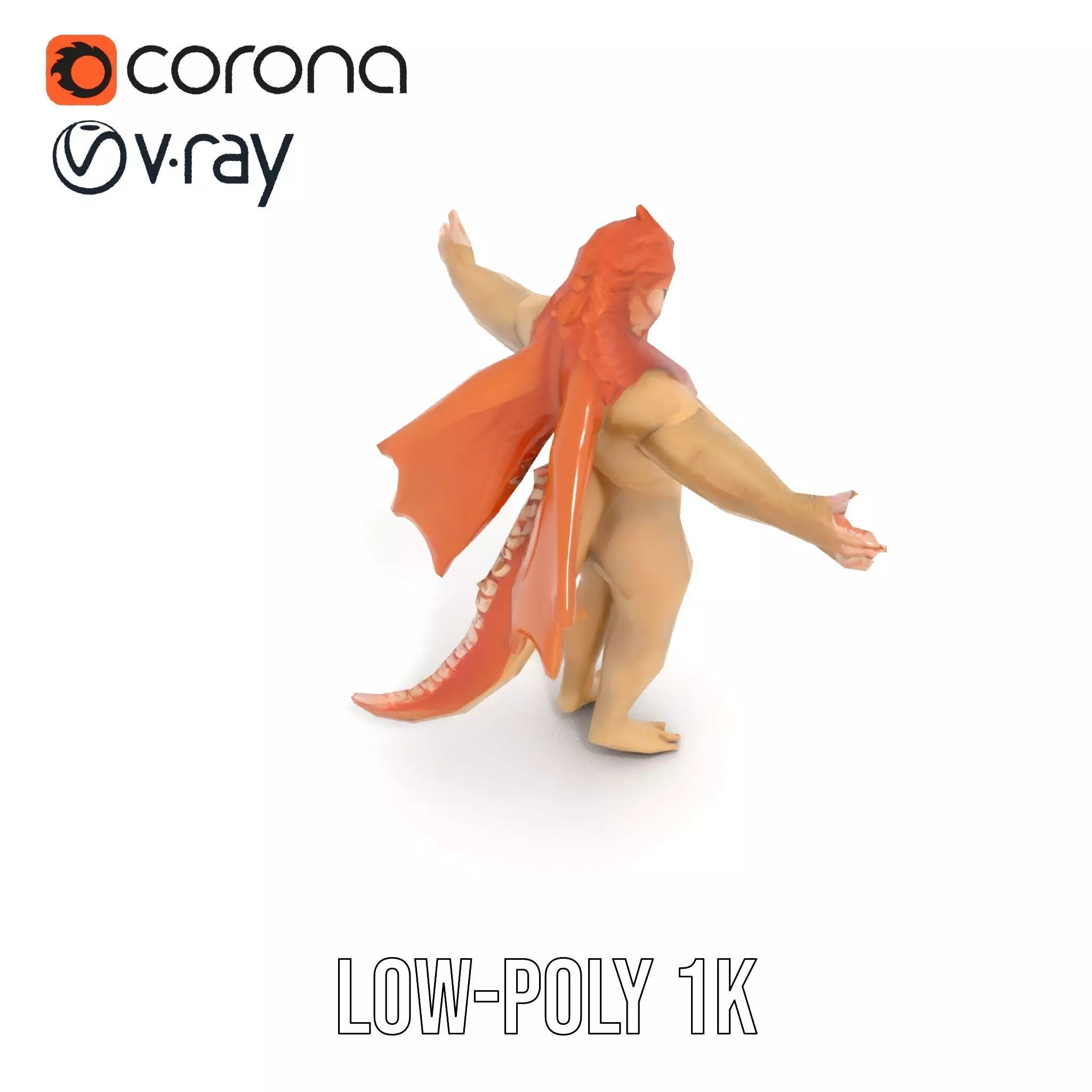 Dragon Warrior Character Model Pack Low-poly 3D model_12