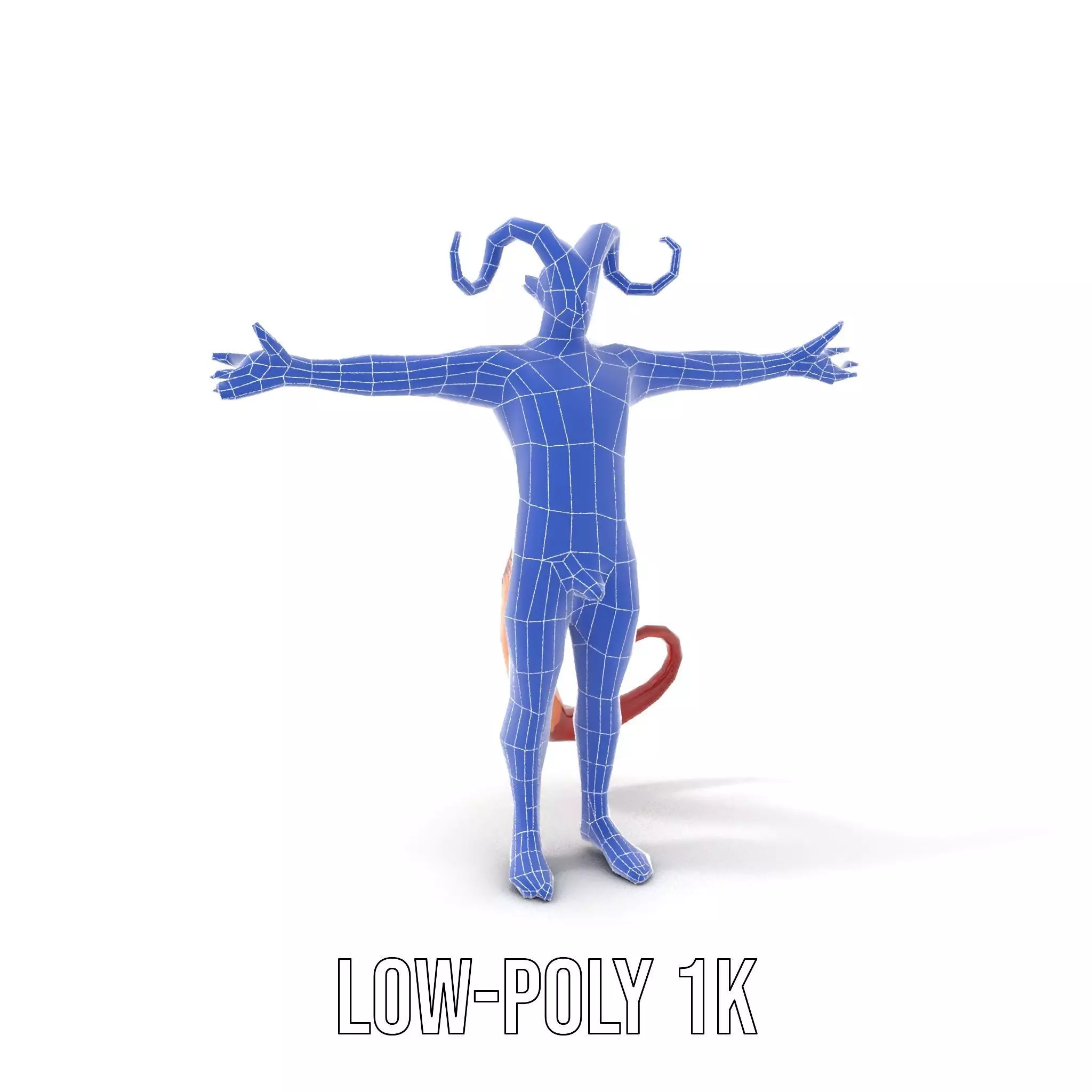 Demonic Creature with Horns Model Pack Low-poly 3D model_17
