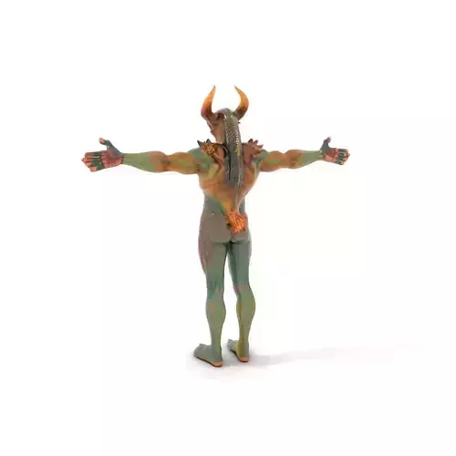 Demon Creature Model Pack with Detailed Skin and Horns