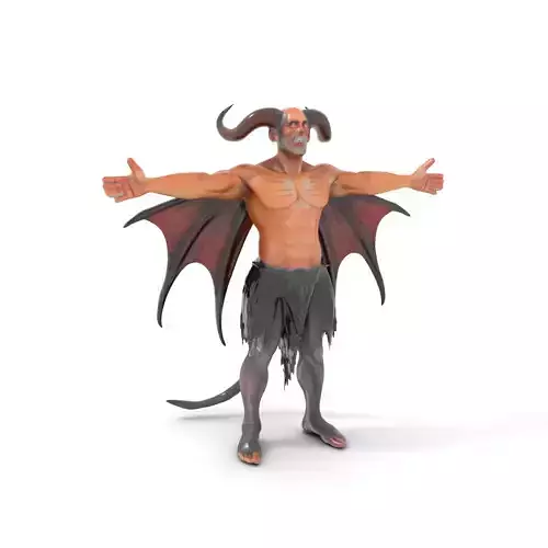 Demonic Creature Model Pack with Wings and Muscular Build
