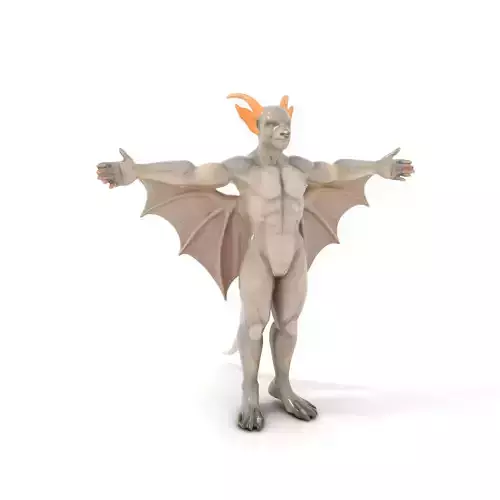 Demonic Creature with Wings Model Pack Low-poly 3D model