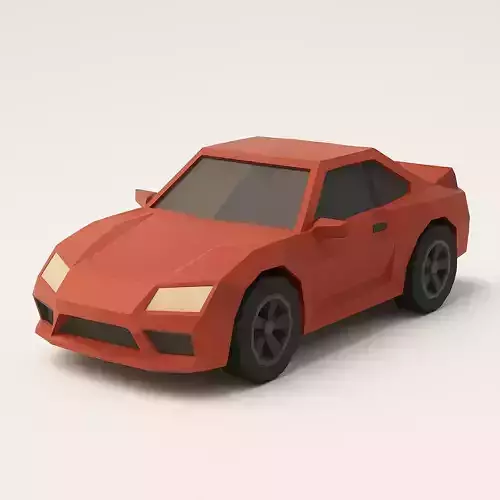 Low Poly Sports Car - 3D Printable Model