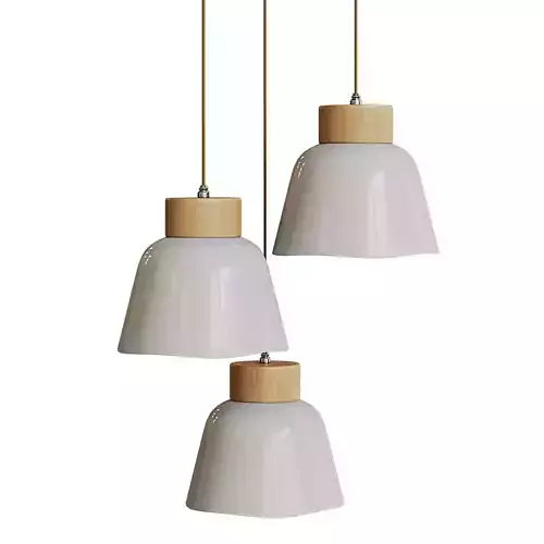 Milk glass pendant light