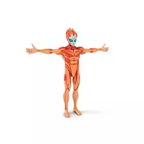 FlameElemental Character Model Pack Low-poly 3D model