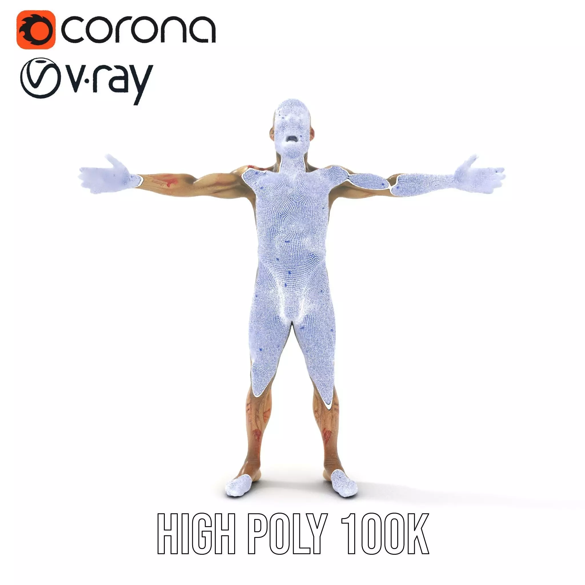 Zombie Creature Model Pack with Textures Low-poly 3D model_18