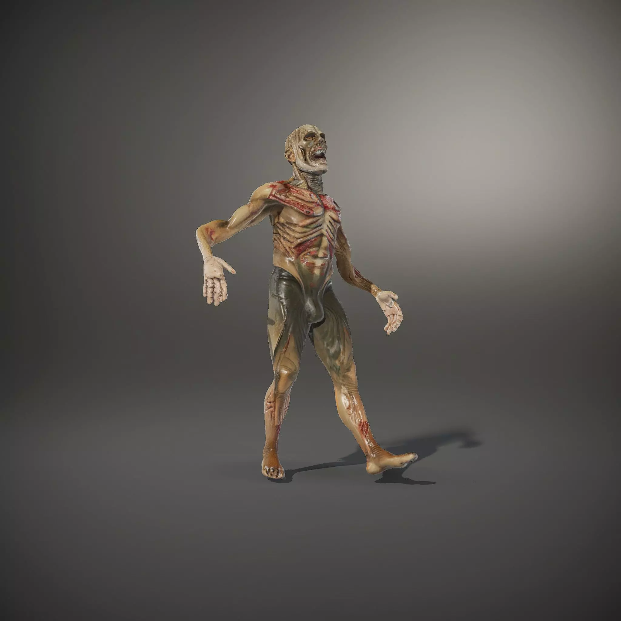 Zombie Creature Model Pack with Textures Low-poly 3D model_34