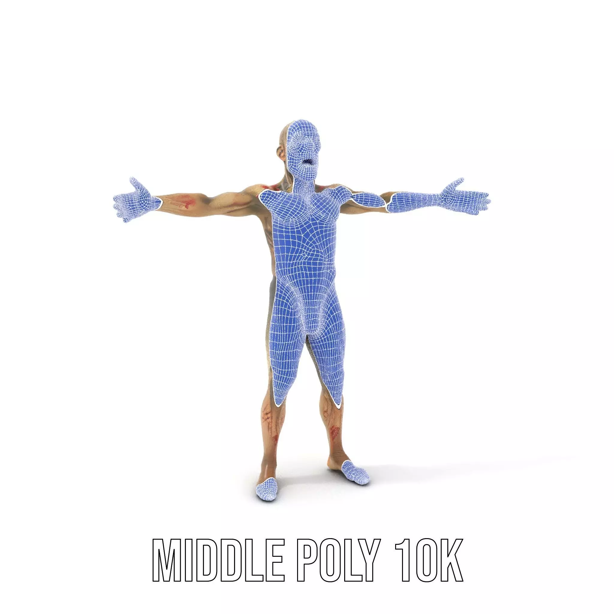 Zombie Creature Model Pack with Textures Low-poly 3D model_22