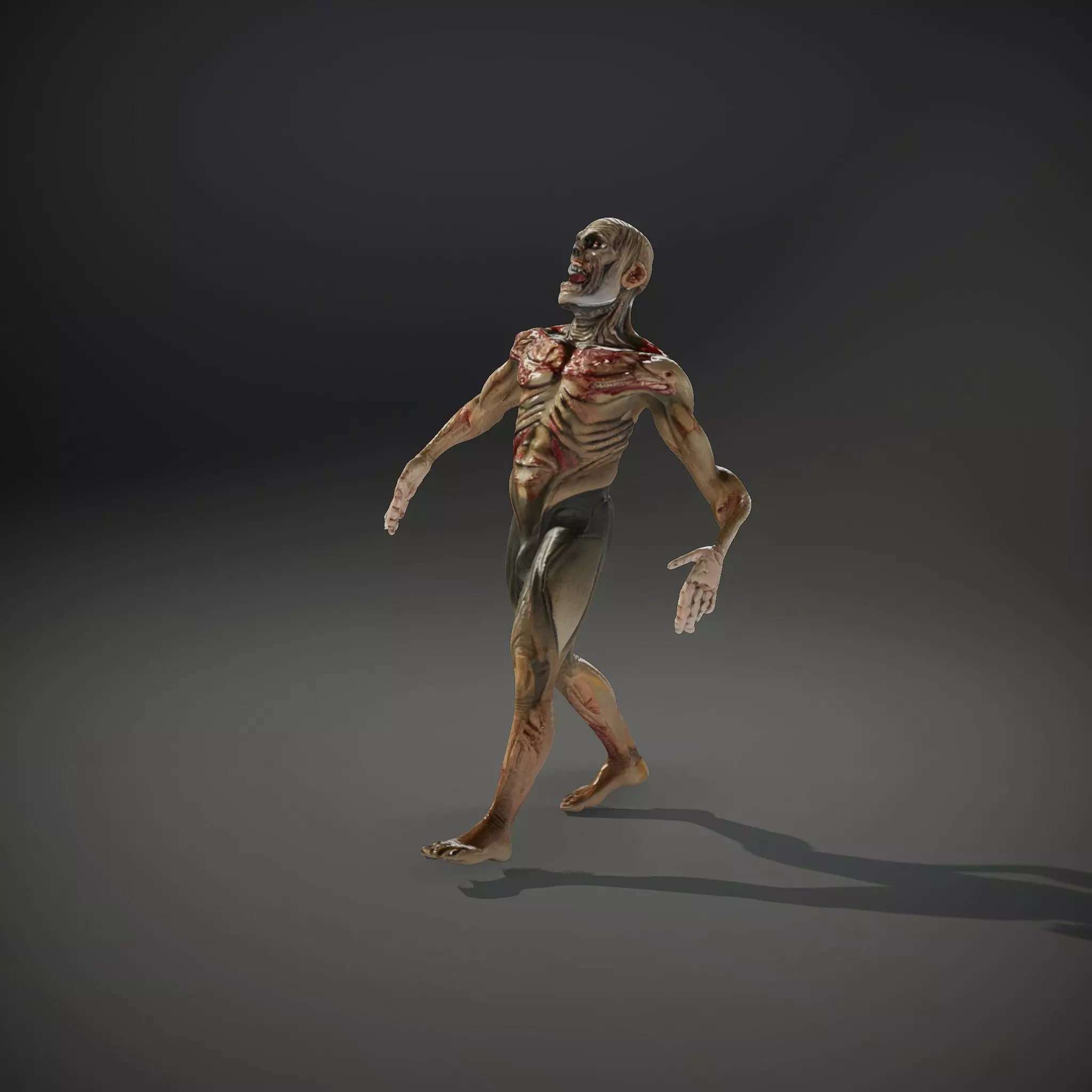 Zombie Creature Model Pack with Textures Low-poly 3D model_35