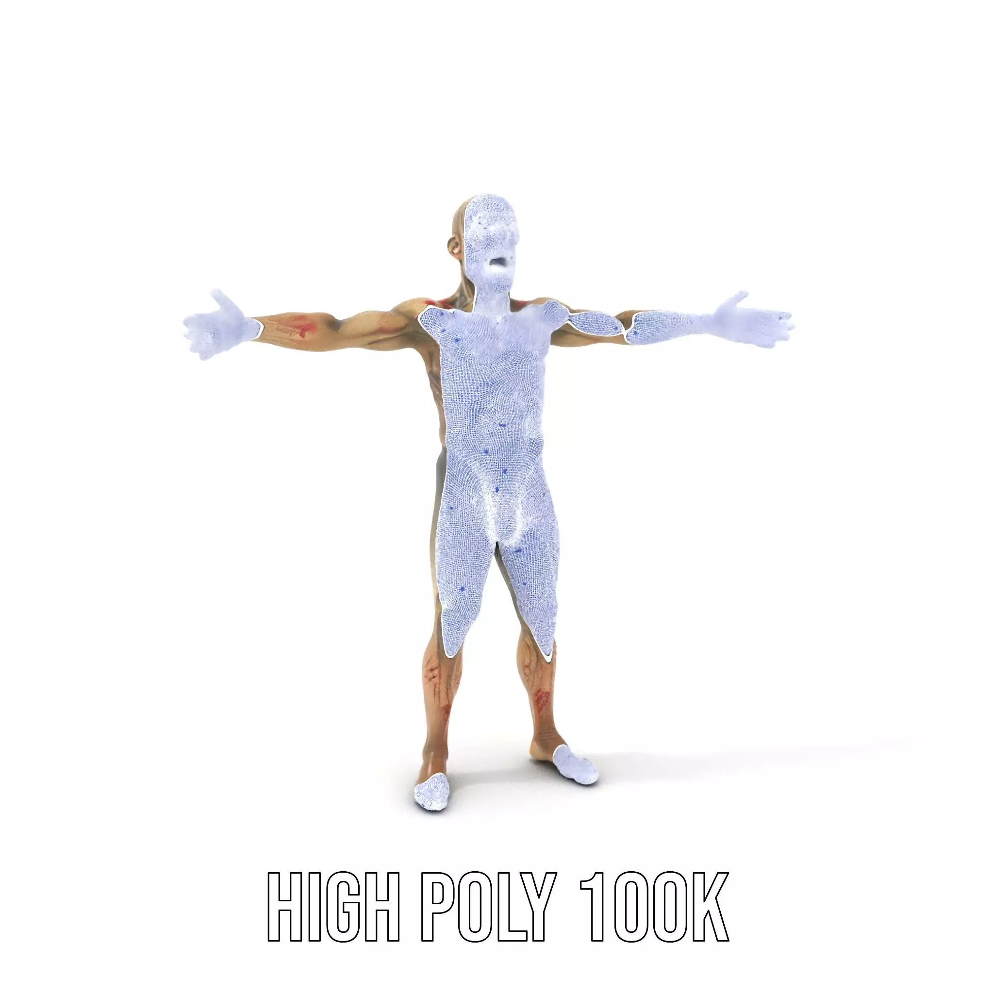 Zombie Creature Model Pack with Textures Low-poly 3D model_5