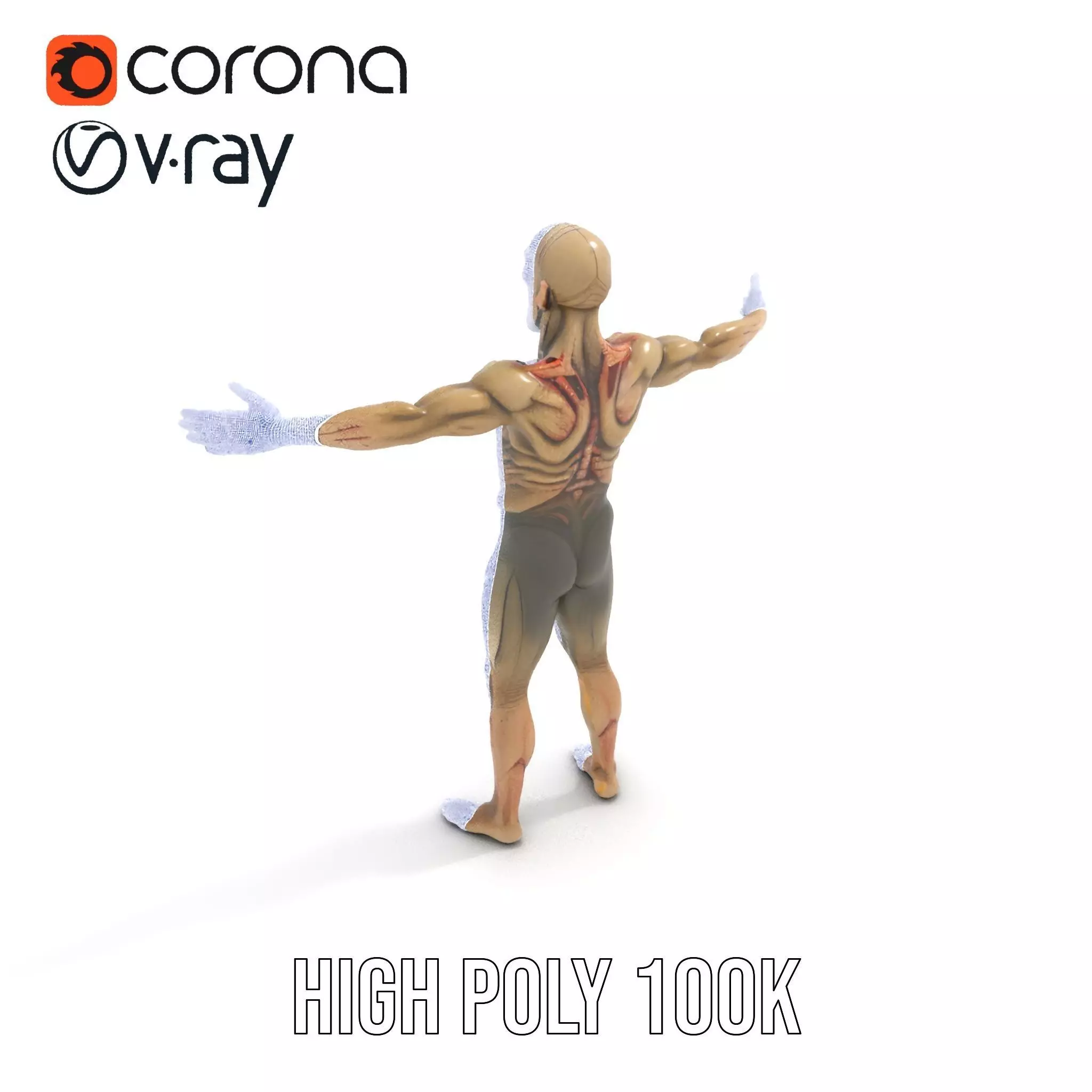 Zombie Creature Model Pack with Textures Low-poly 3D model_15