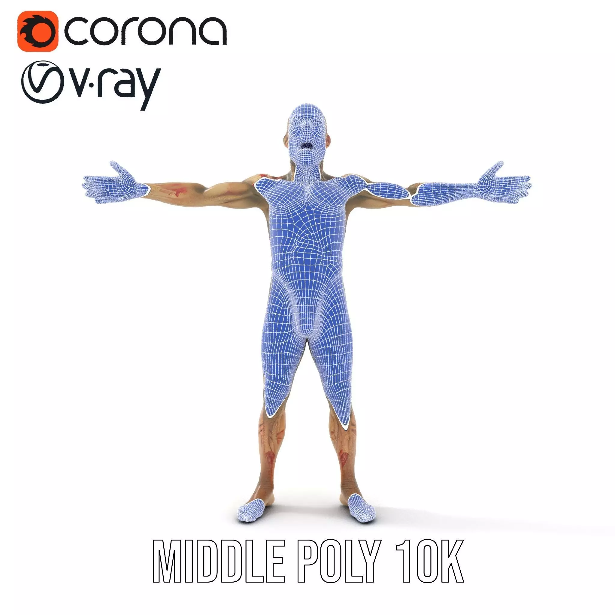 Zombie Creature Model Pack with Textures Low-poly 3D model_30