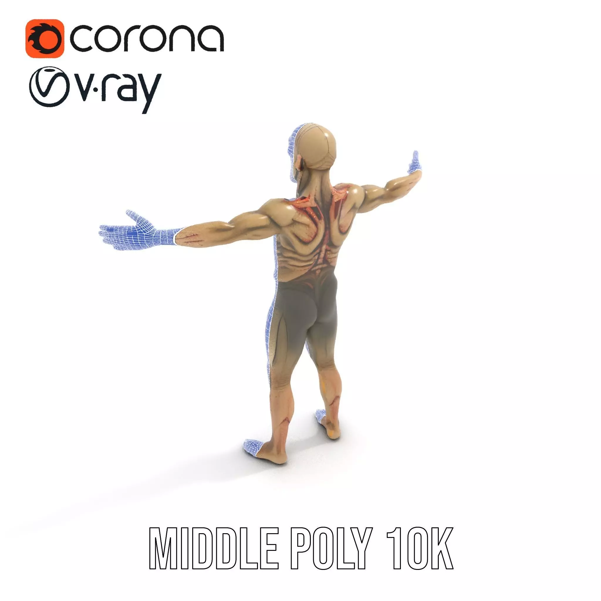 Zombie Creature Model Pack with Textures Low-poly 3D model_19