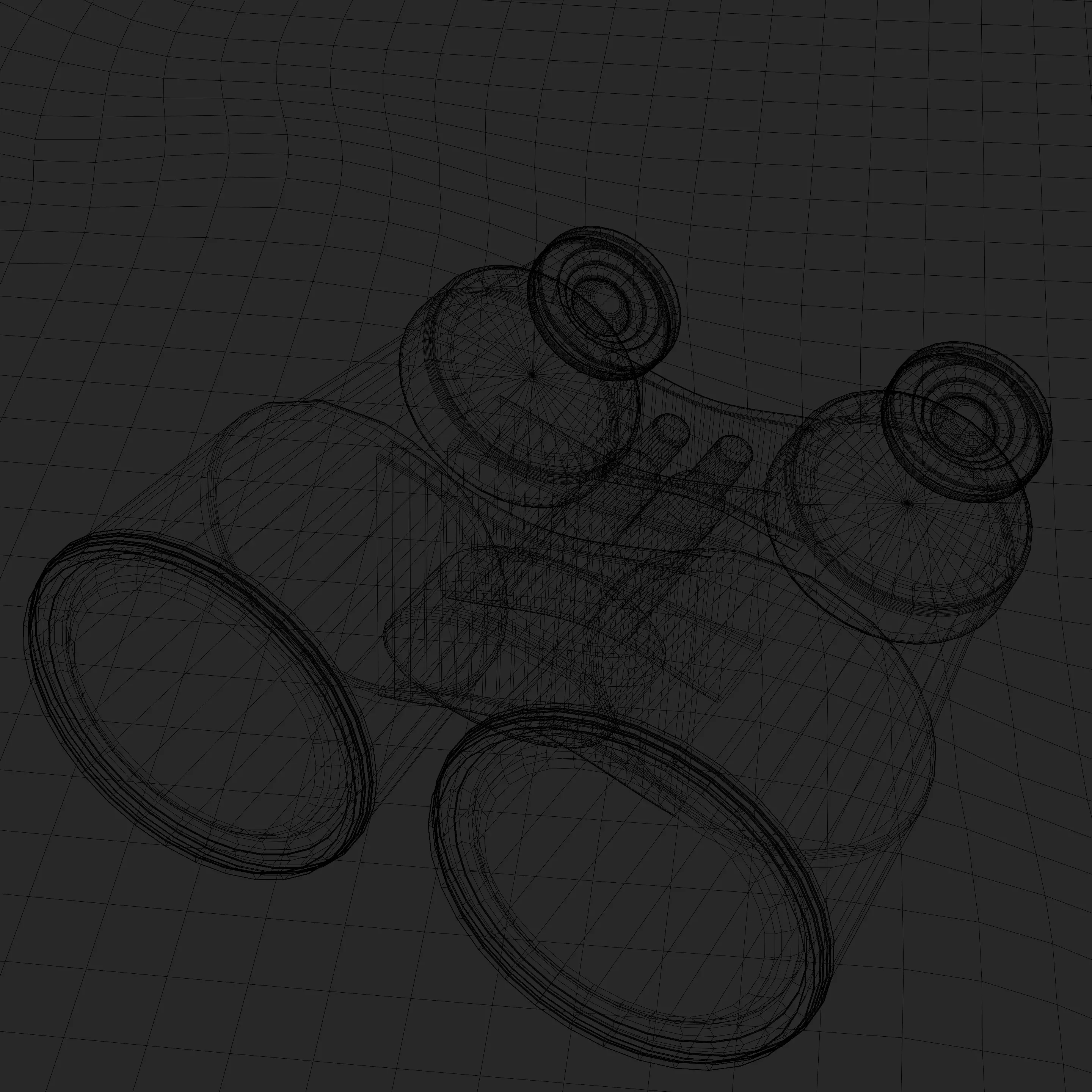 Vintage Binoculars Spyglass 3D Asset Pack Travel Low-poly 3D model_7