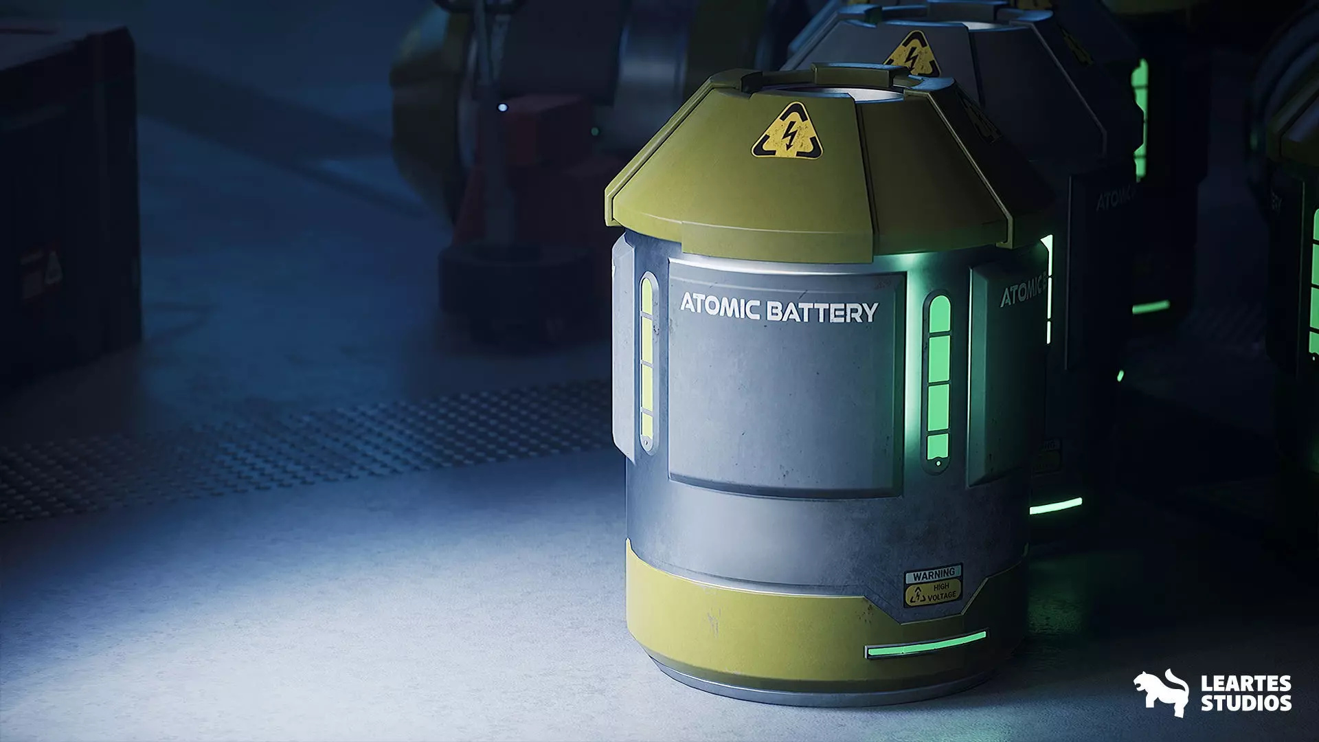 Sci-Fi Robot Factory Environment Low-poly 3D model_14