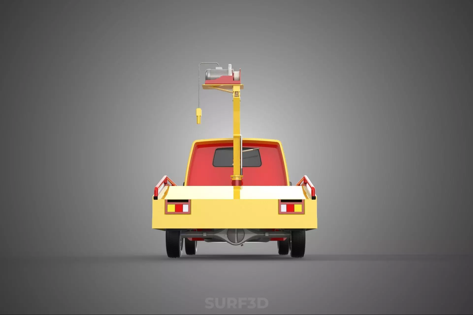 EMERGENCY LIFTING HYDRAULIC CRANE RECOVERY TOWING TOW FIRE TRUCK 3D model_18