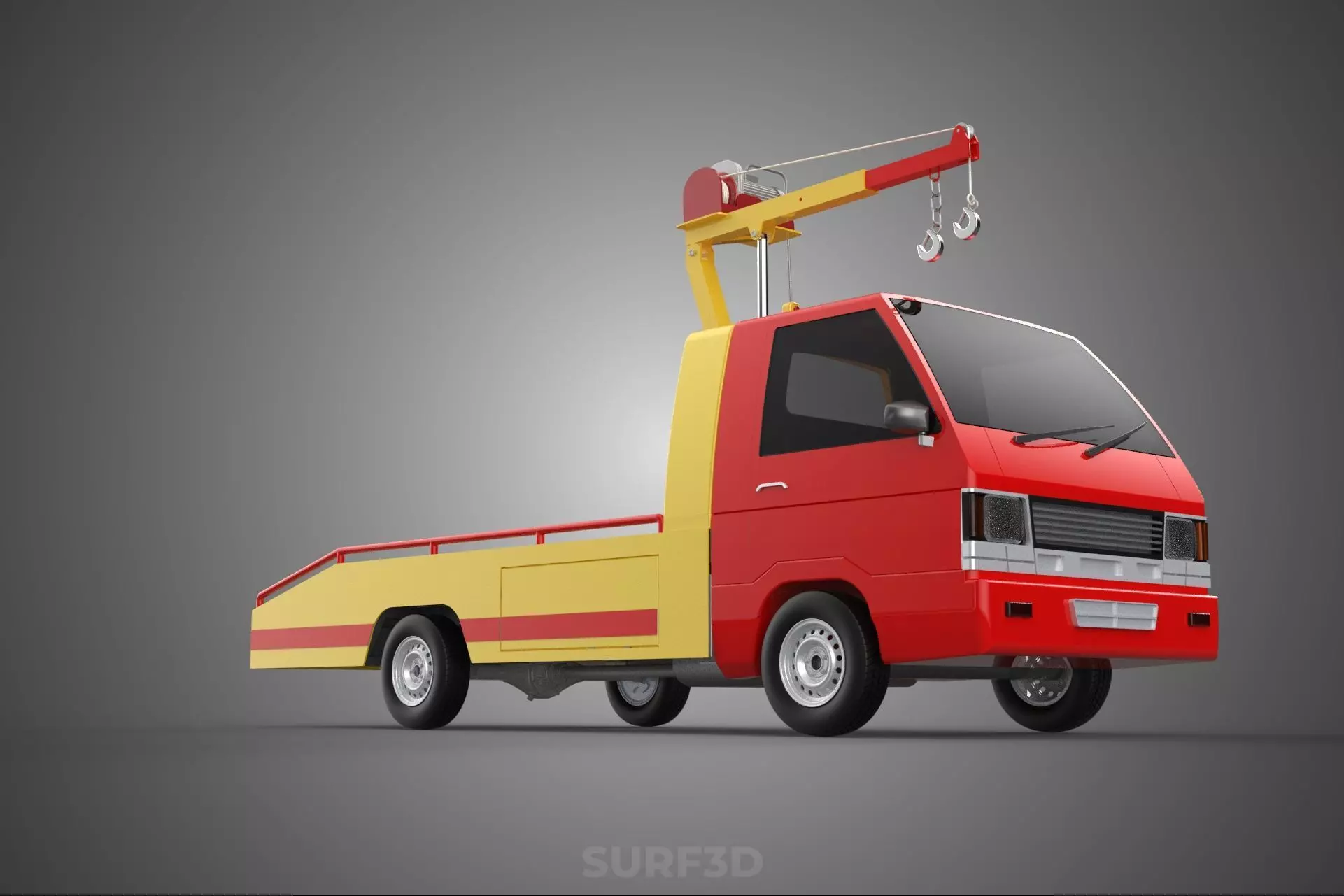 EMERGENCY LIFTING HYDRAULIC CRANE RECOVERY TOWING TOW FIRE TRUCK 3D model_22