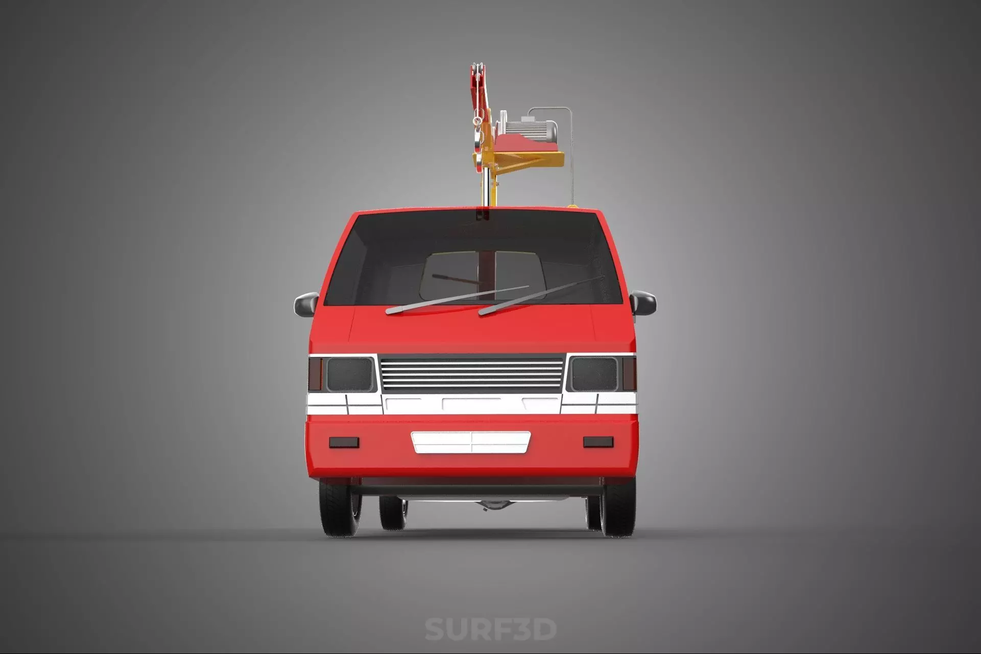 EMERGENCY LIFTING HYDRAULIC CRANE RECOVERY TOWING TOW FIRE TRUCK 3D model_23