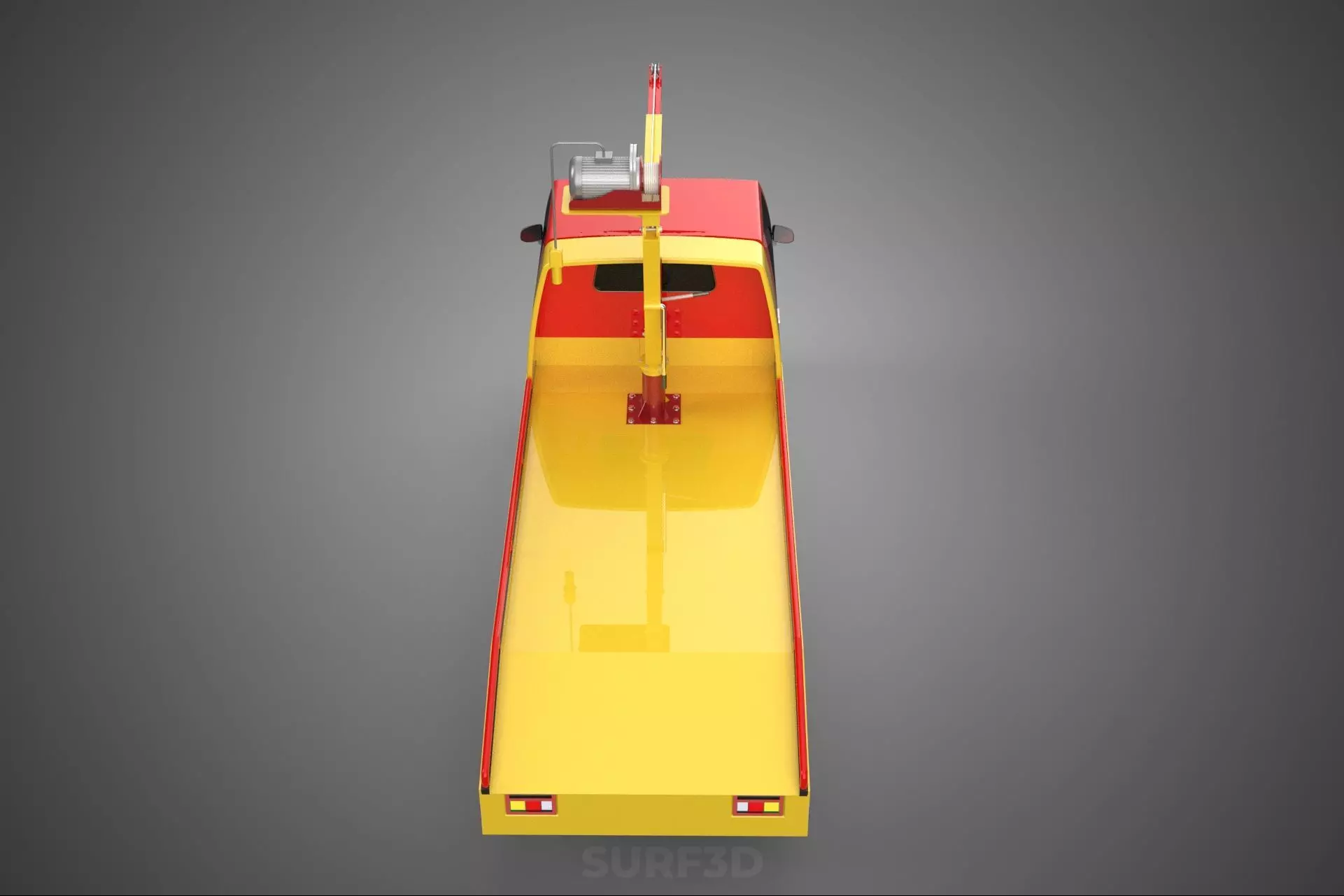 EMERGENCY LIFTING HYDRAULIC CRANE RECOVERY TOWING TOW FIRE TRUCK 3D model_1