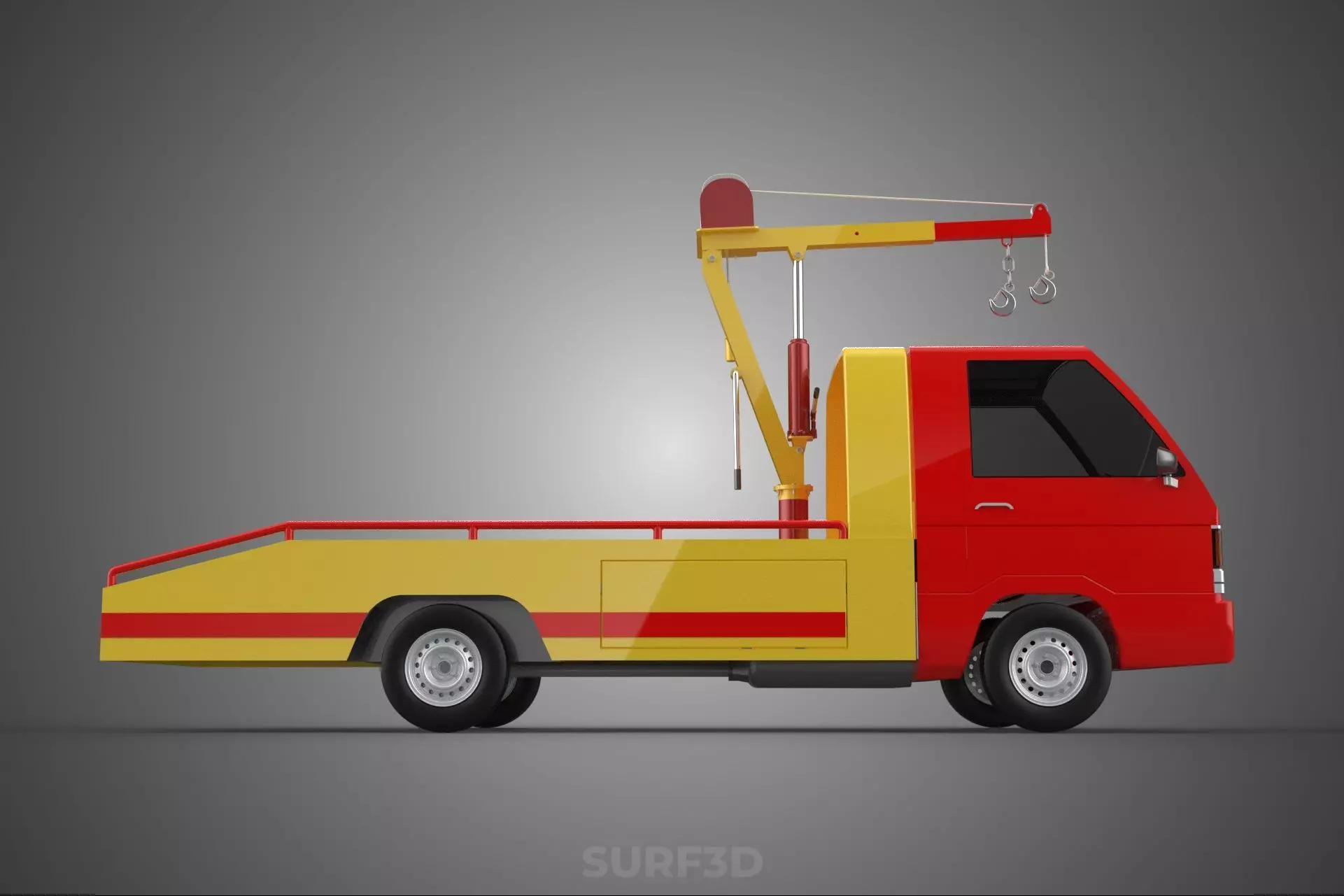 EMERGENCY LIFTING HYDRAULIC CRANE RECOVERY TOWING TOW FIRE TRUCK 3D model_19