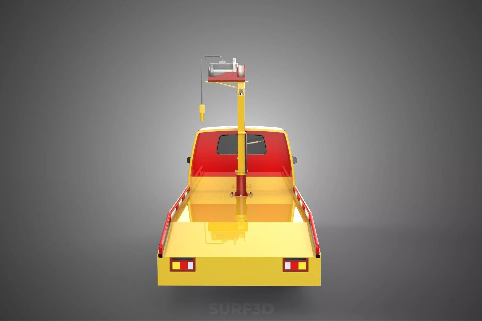 EMERGENCY LIFTING HYDRAULIC CRANE RECOVERY TOWING TOW FIRE TRUCK 3D model_9