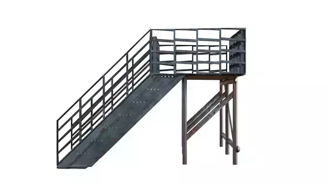 Construction Stairs With Platform