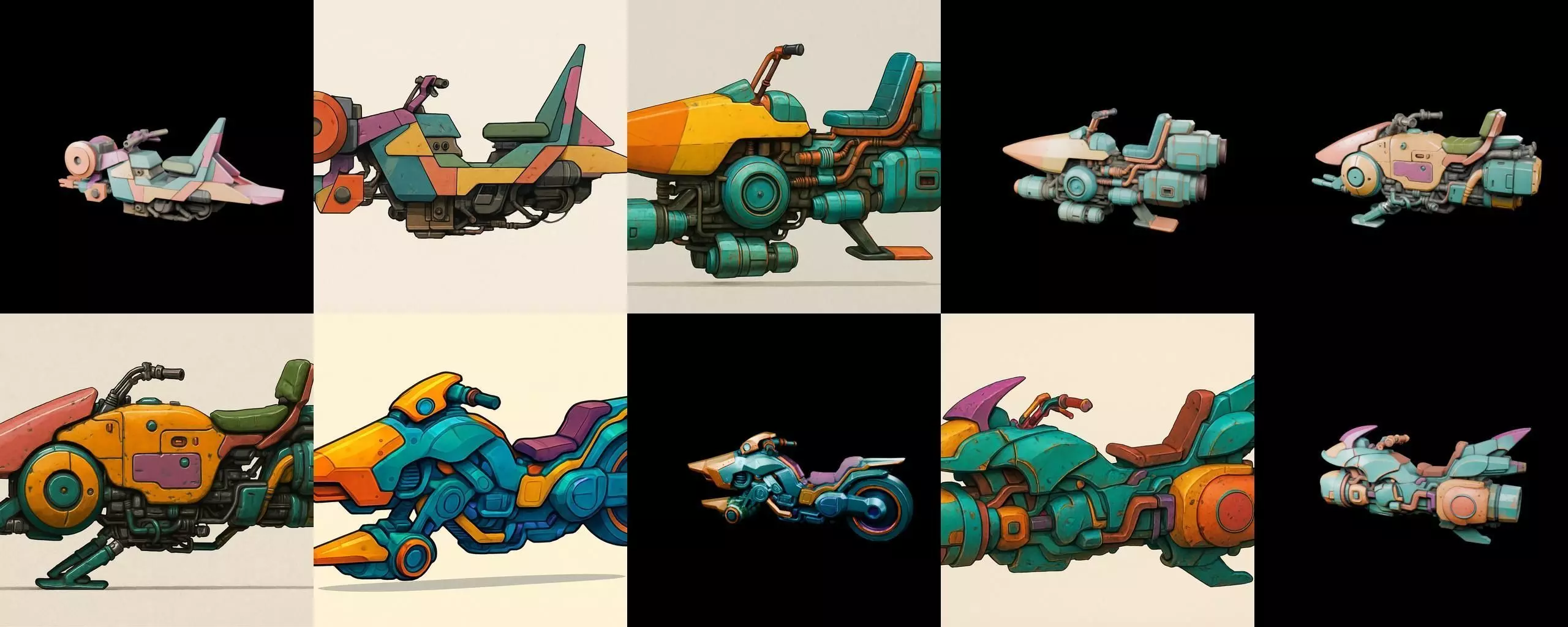 StarBike bundle 9 pack 100 glb 3D model_13