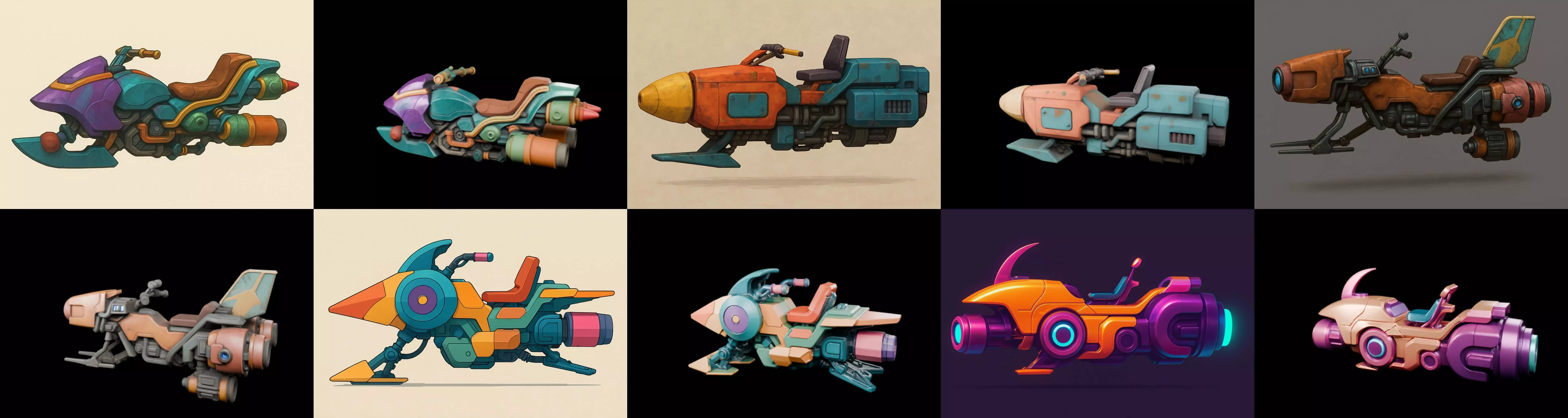 StarBike bundle 9 pack 100 glb 3D model_1