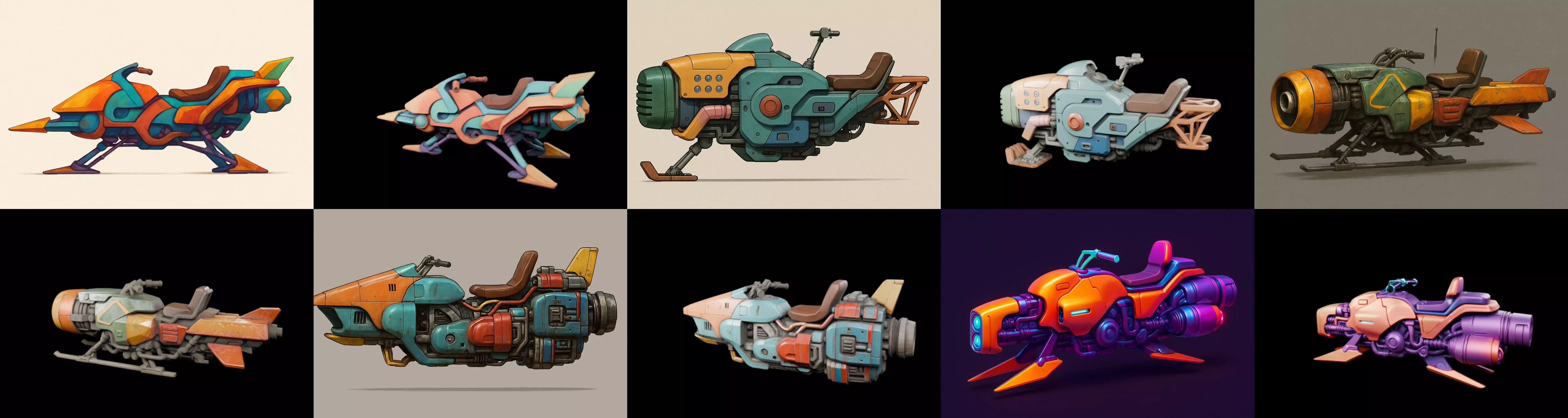 StarBike bundle 9 pack 100 glb 3D model_2