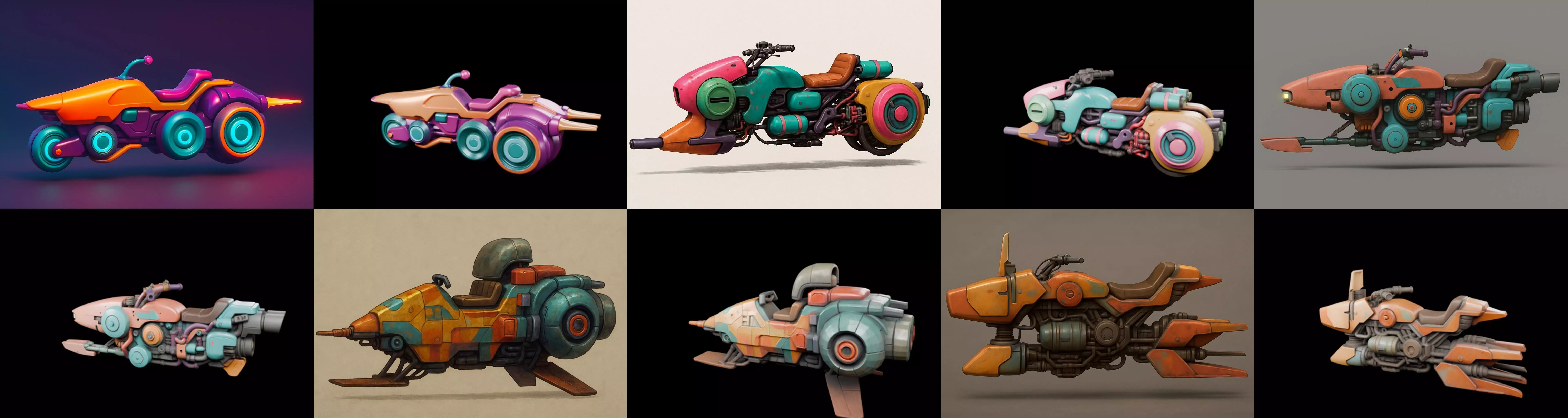 StarBike bundle 9 pack 100 glb 3D model_0