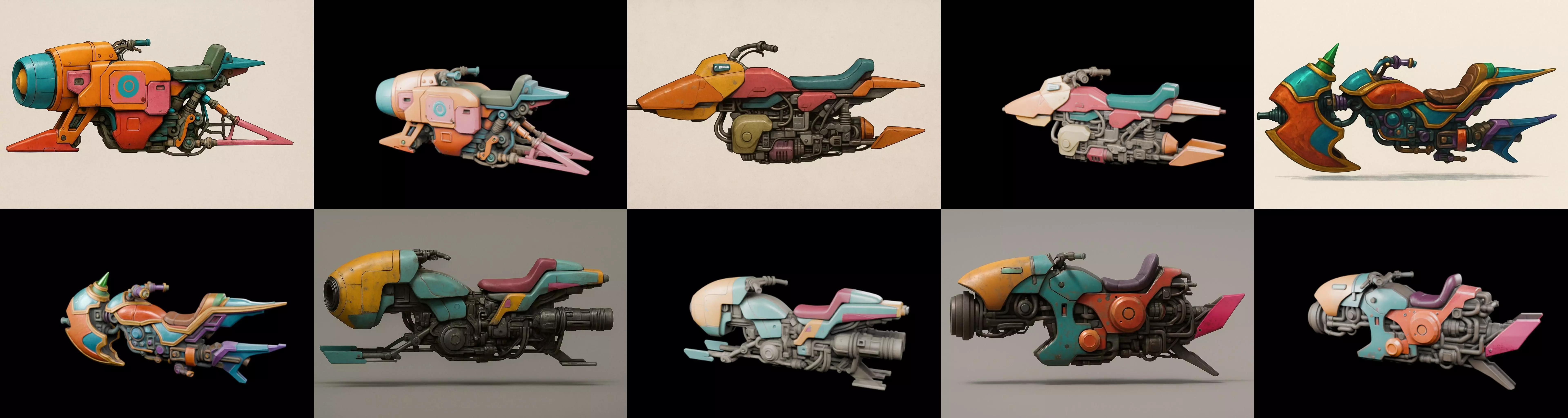 StarBike bundle 9 pack 100 glb 3D model_10