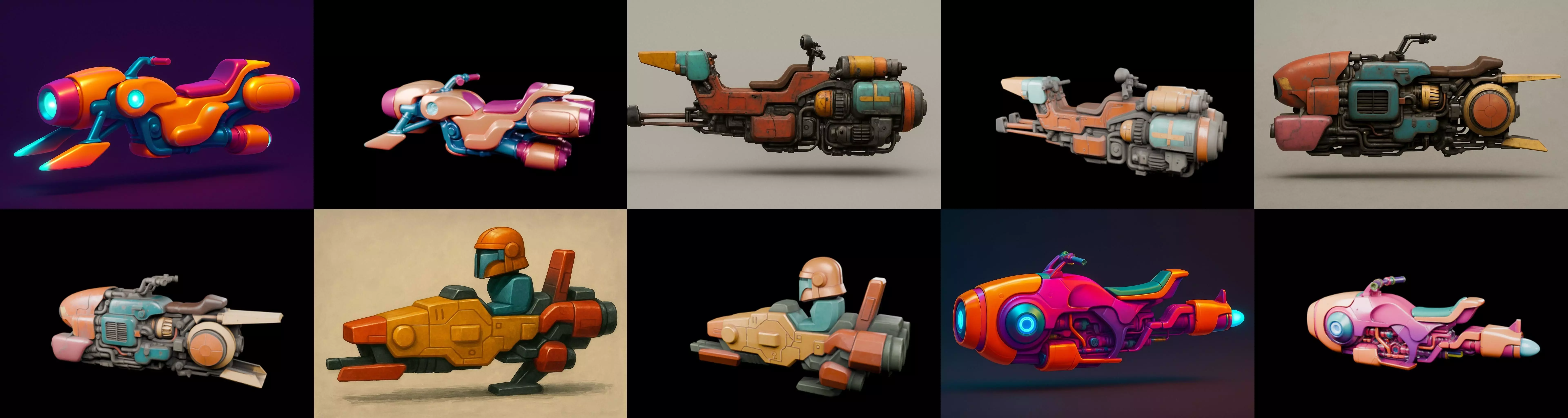 StarBike bundle 9 pack 100 glb 3D model_11